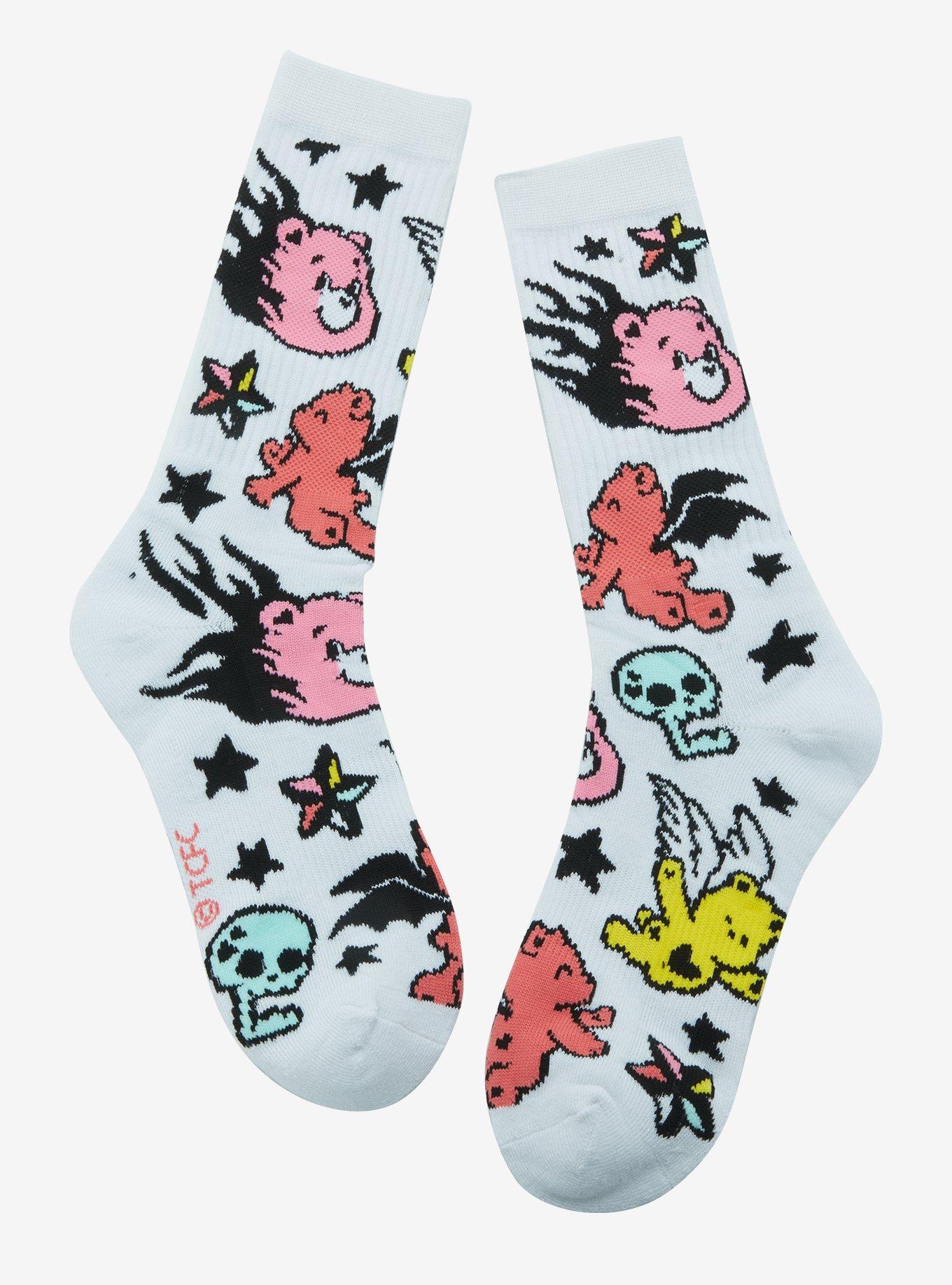Care Bears Tattoo Art Crew Socks, , hi-res