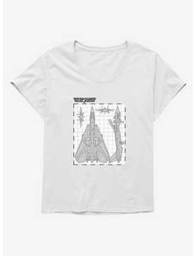 Top Gun Aircraft Grid Girls T-Shirt Plus Size, , hi-res