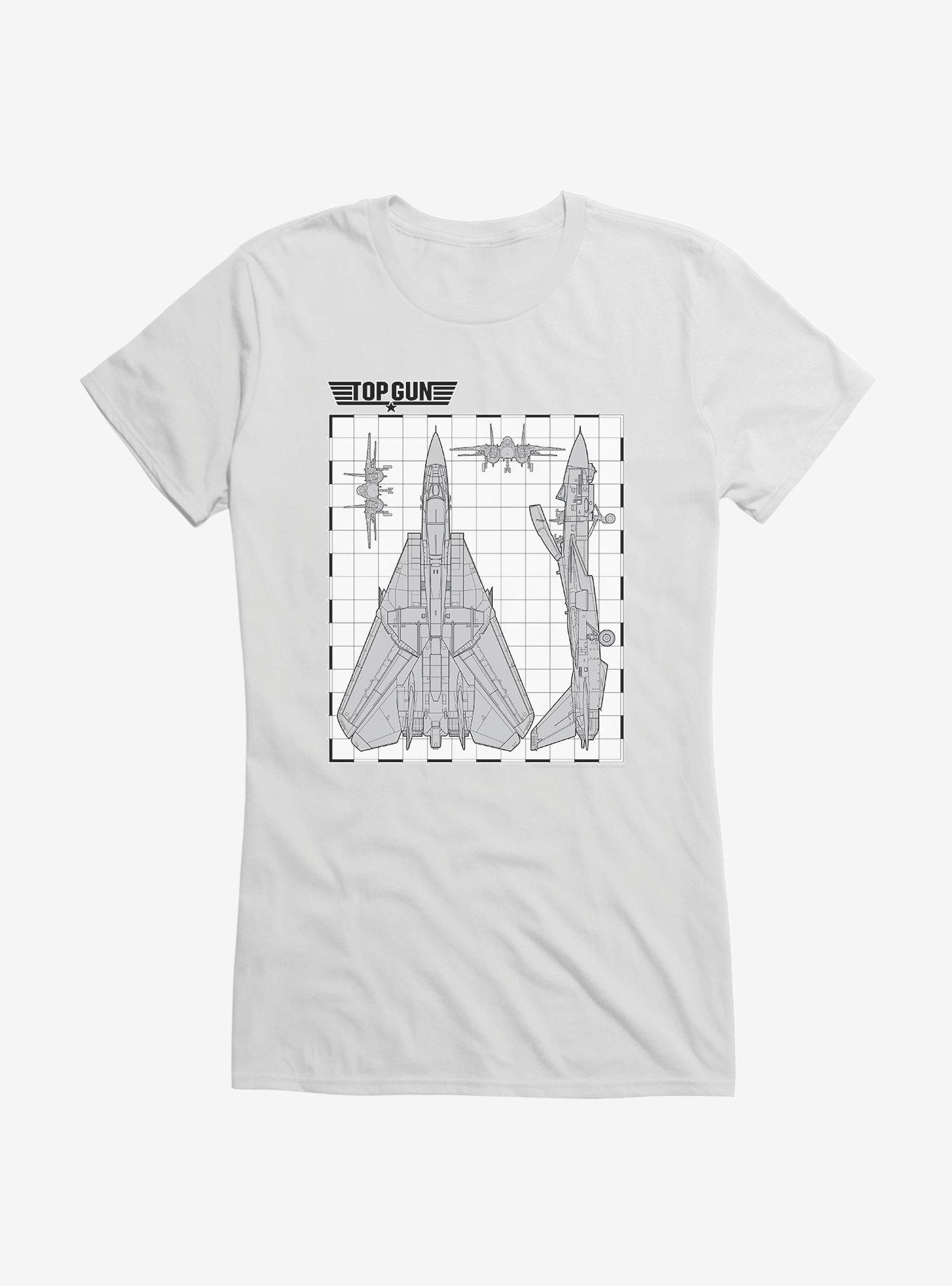 Top Gun Aircraft Grid Girls T-Shirt