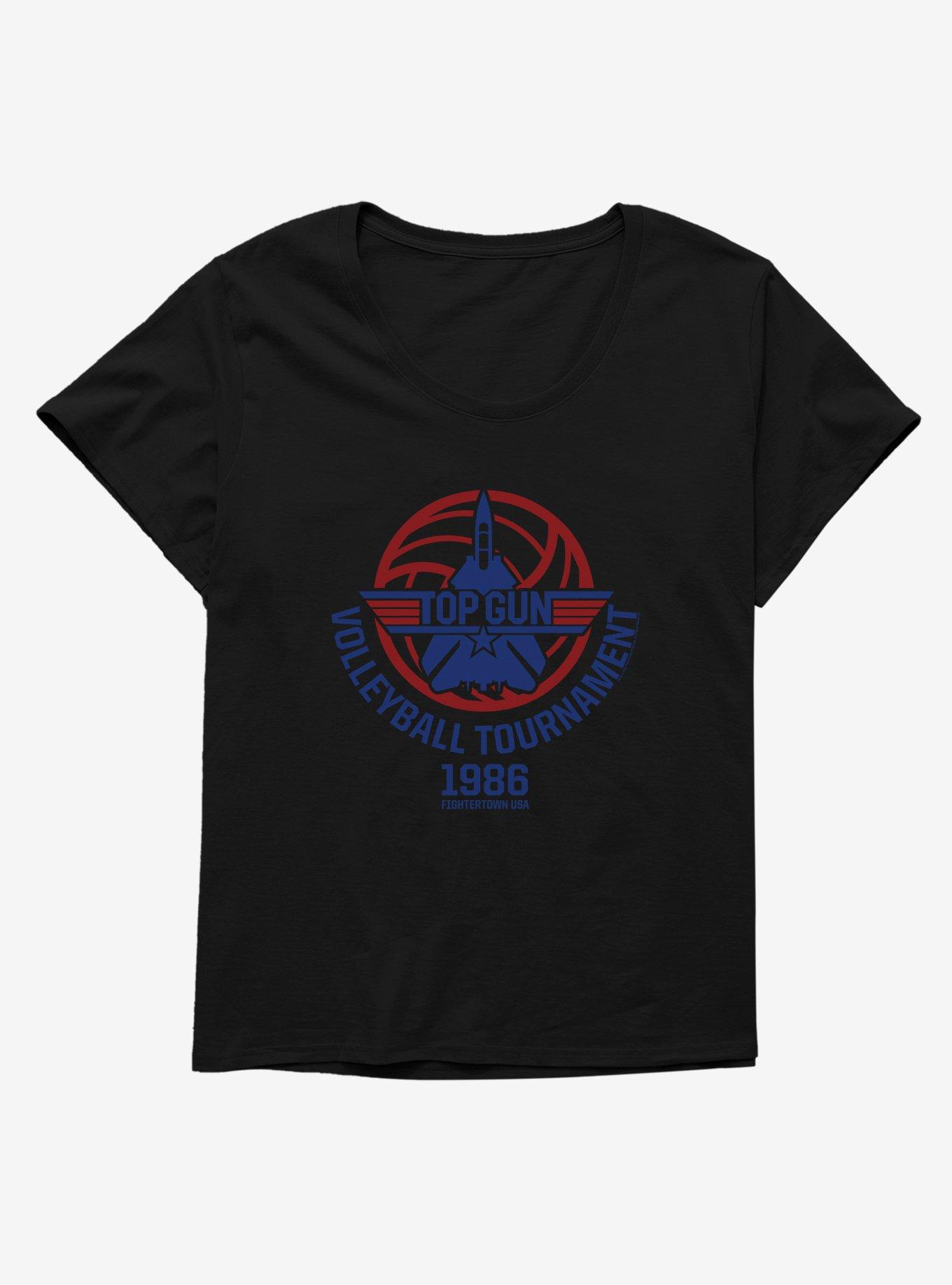 Top Gun Volleyball Tournament Girls T-Shirt Plus Size, BLACK, hi-res