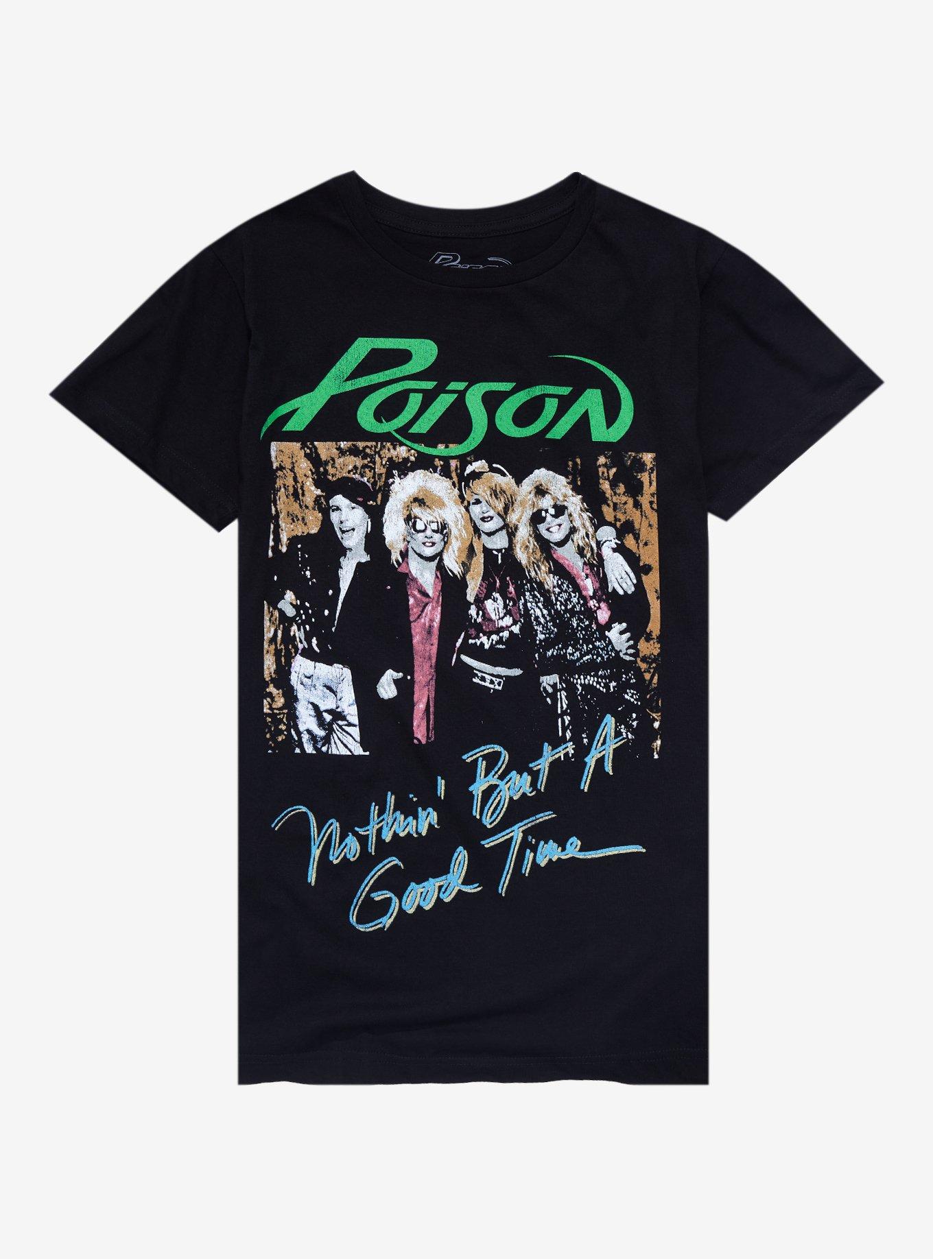 Poison Nothin' But A Good Time T-Shirt, BLACK, hi-res