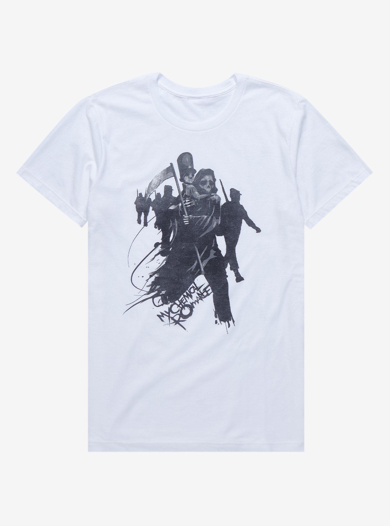 My Chemical Romance Pepe & Grim Reaper T-Shirt, BRIGHT WHITE, hi-res