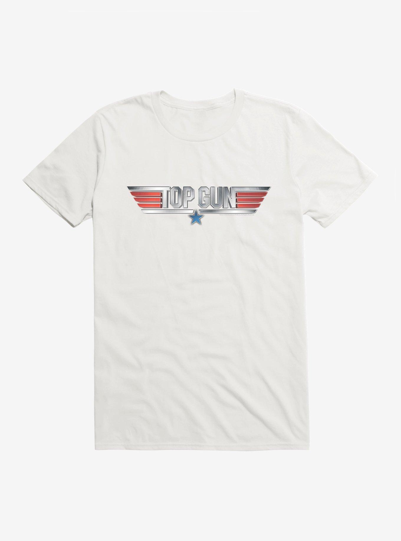 Top Gun Logo T-Shirt, WHITE, hi-res