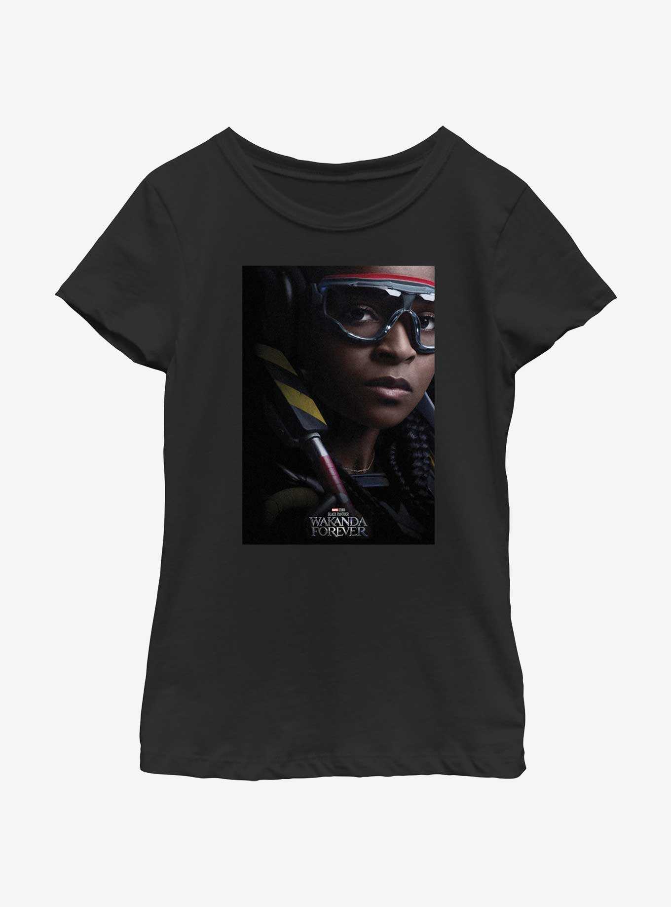 Marvel Black Panther: Wakanda Forever Iron Heart Movie Poster Youth Girls T-Shirt, , hi-res