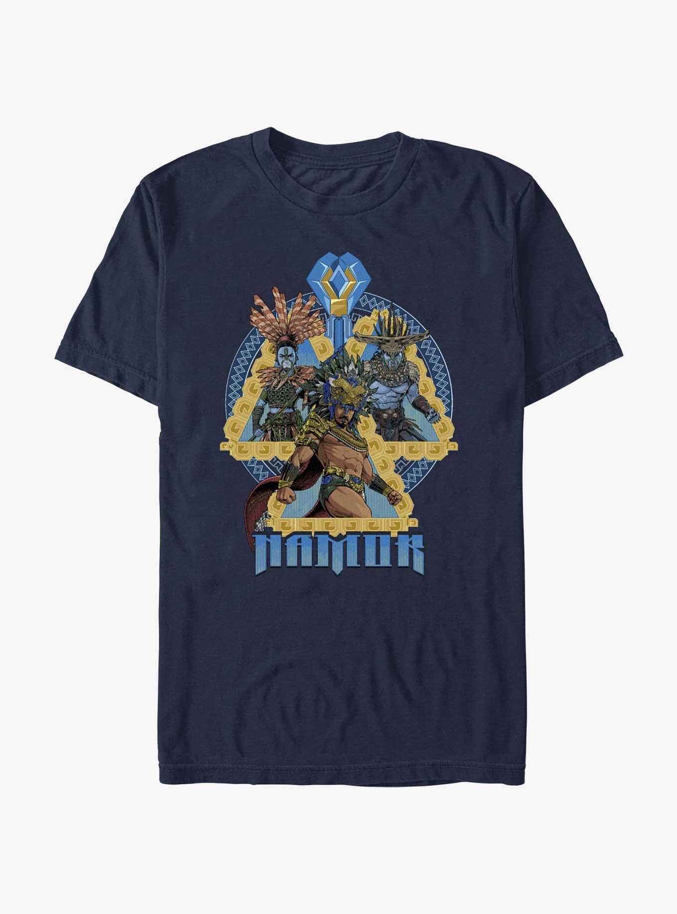 Marvel Black Panther: Wakanda Forever Namor Talokan Force T-Shirt, NAVY, hi-res