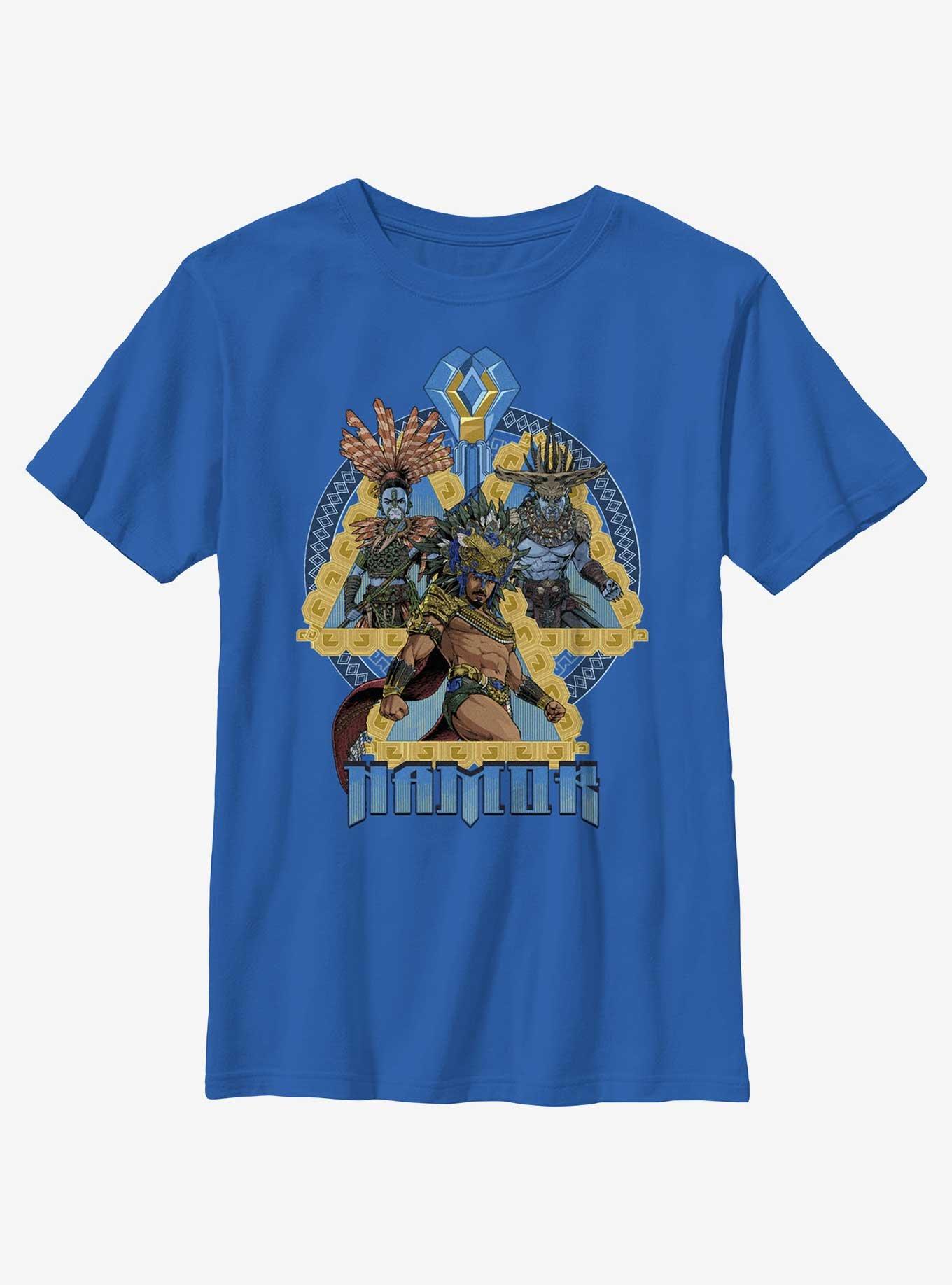 Marvel Black Panther: Wakanda Forever Namor Talokan Force Youth T-Shirt, ROYAL, hi-res