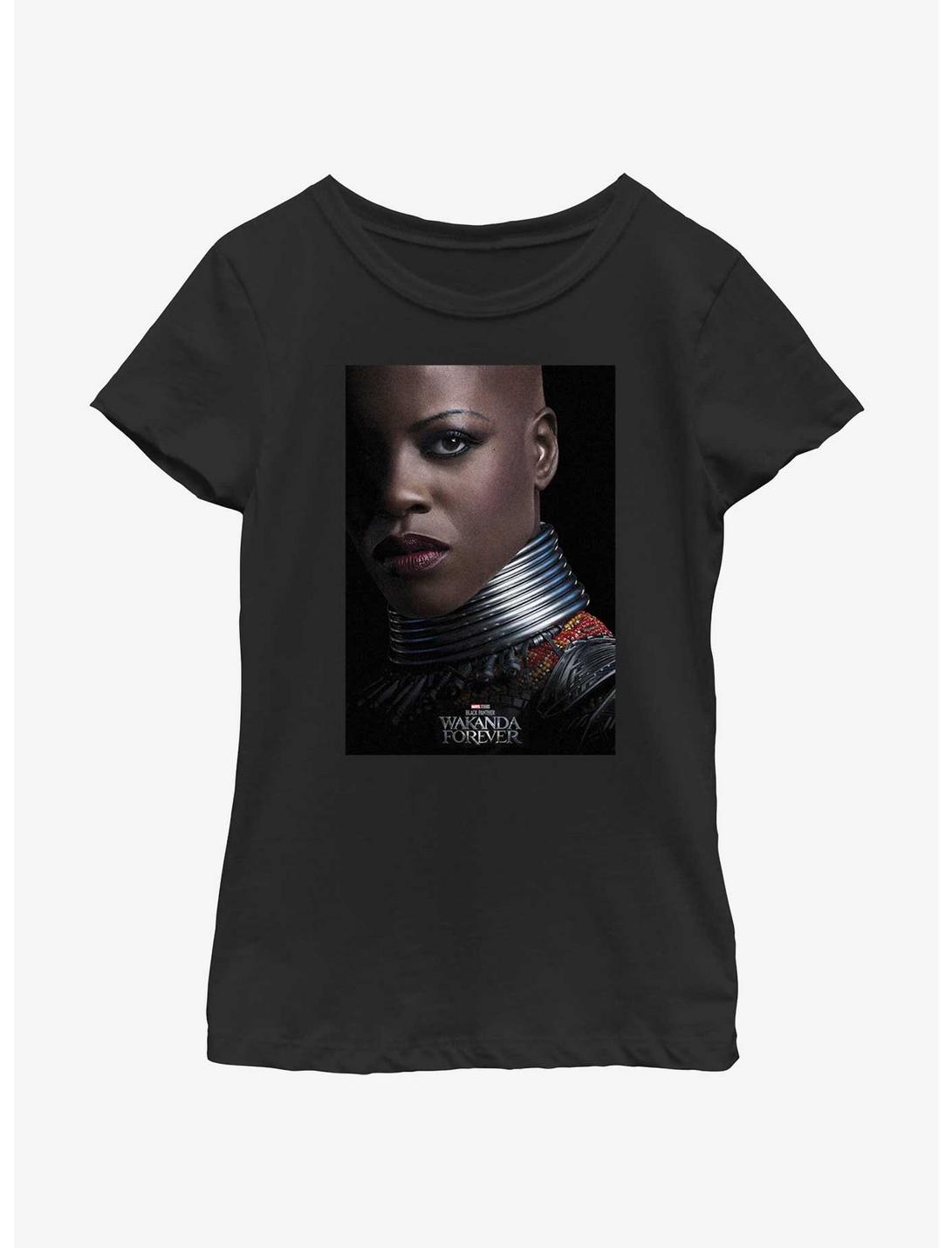 Marvel Black Panther: Wakanda Forever Ayo Movie Poster Youth Girls T-Shirt, BLACK, hi-res