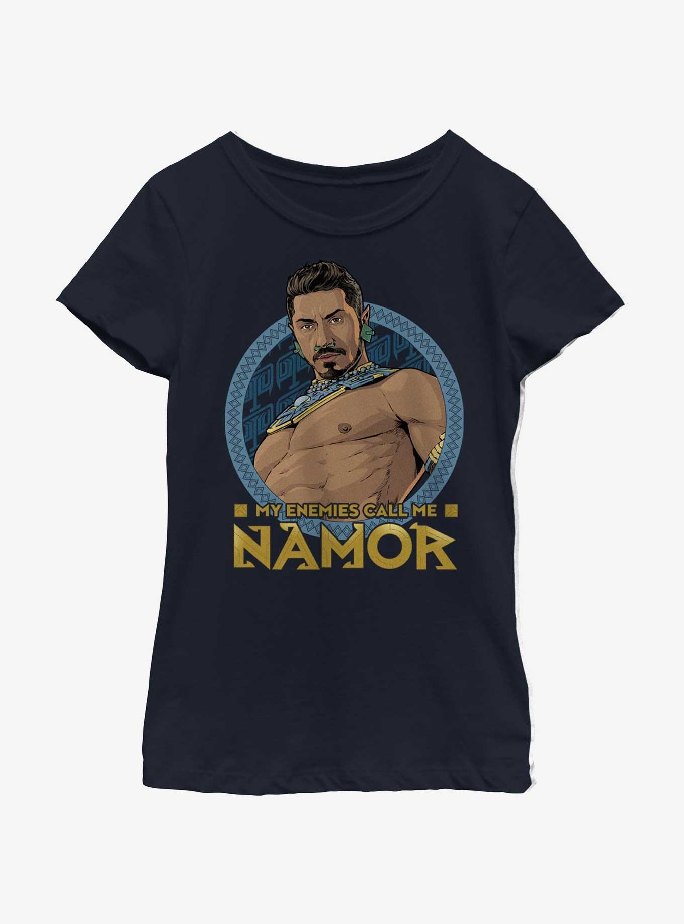 Marvel Black Panther: Wakanda Forever My Enemies Call Me Namor Icon Youth Girls T-Shirt, , hi-res
