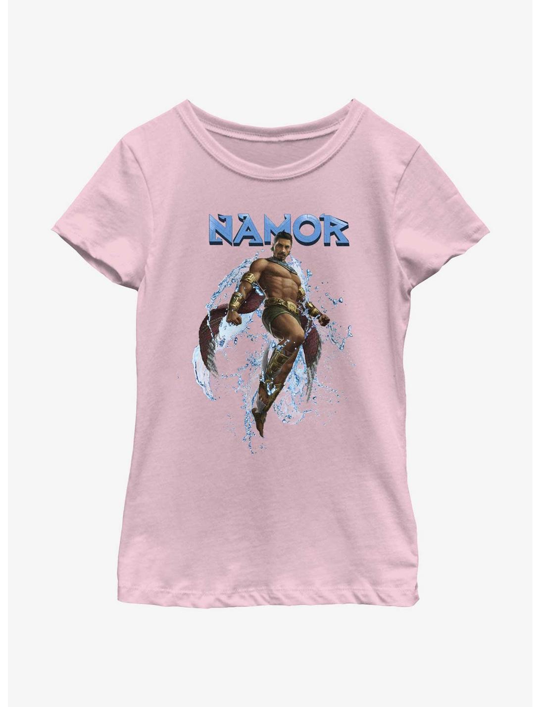 Marvel Black Panther: Wakanda Forever Namor Portrait Youth Girls T-Shirt, PINK, hi-res