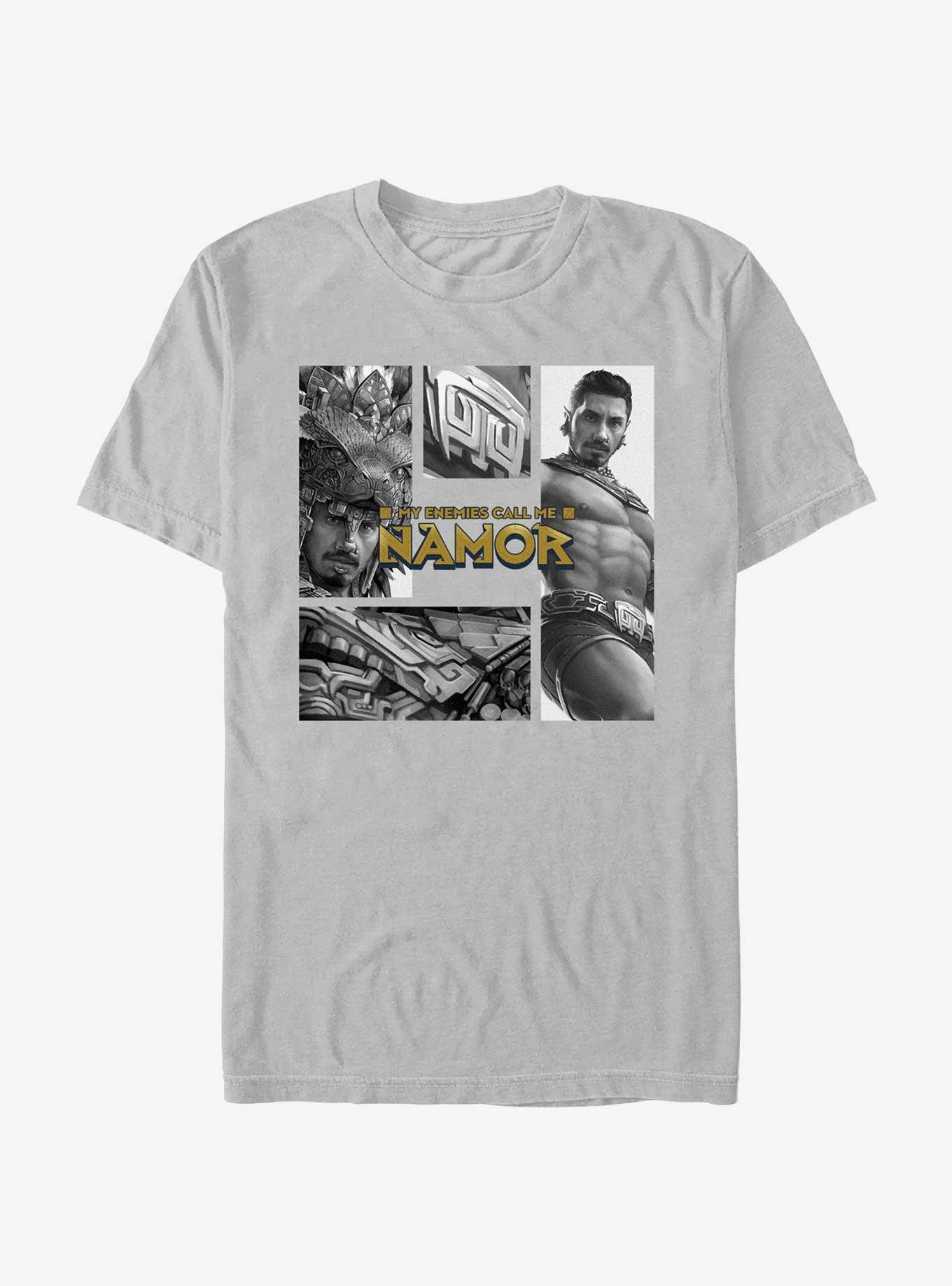 Marvel Black Panther: Wakanda Forever My Enemies Call Me Namor Panels T-Shirt, , hi-res