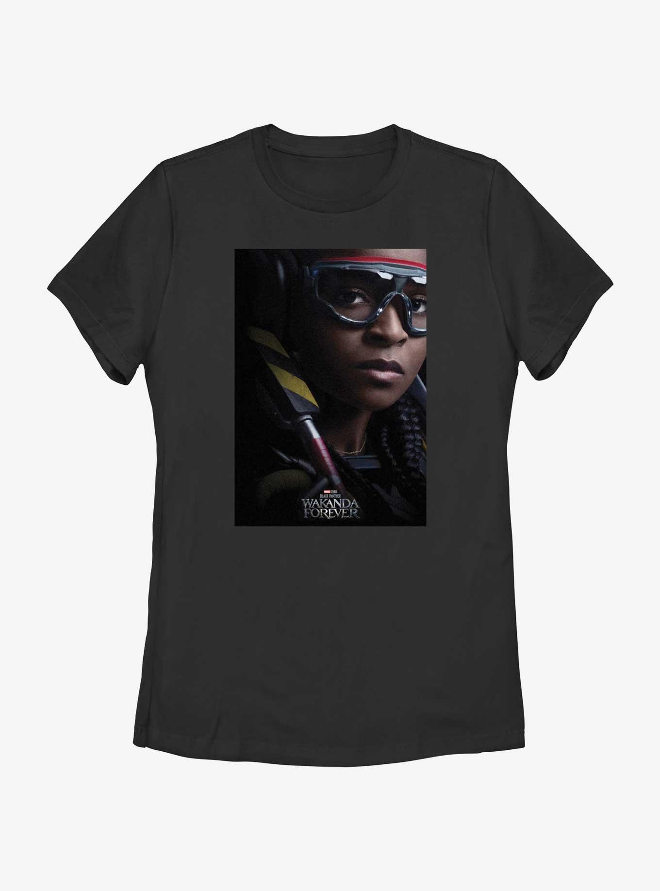 Marvel Black Panther: Wakanda Forever Iron Heart Movie Poster Womens T-Shirt, BLACK, hi-res