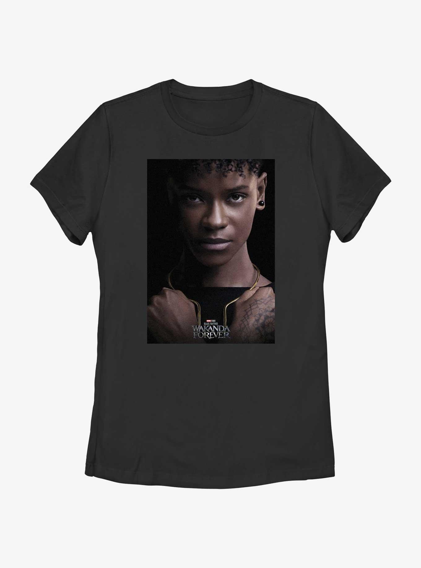 Marvel Black Panther: Wakanda Forever Shuri Movie Poster Womens T-Shirt, BLACK, hi-res