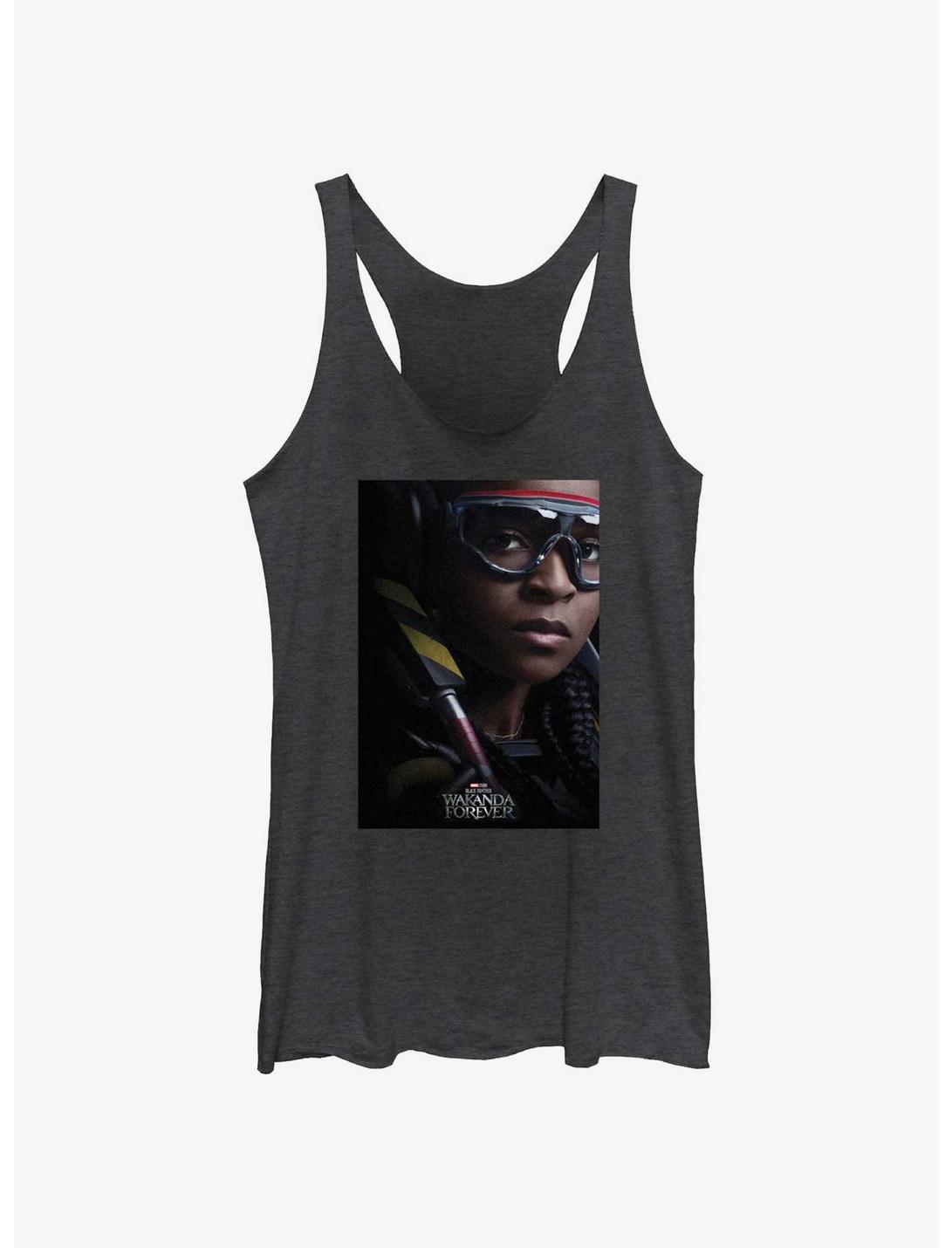 Marvel Black Panther: Wakanda Forever Iron Heart Movie Poster Womens Tank Top, BLK HTR, hi-res