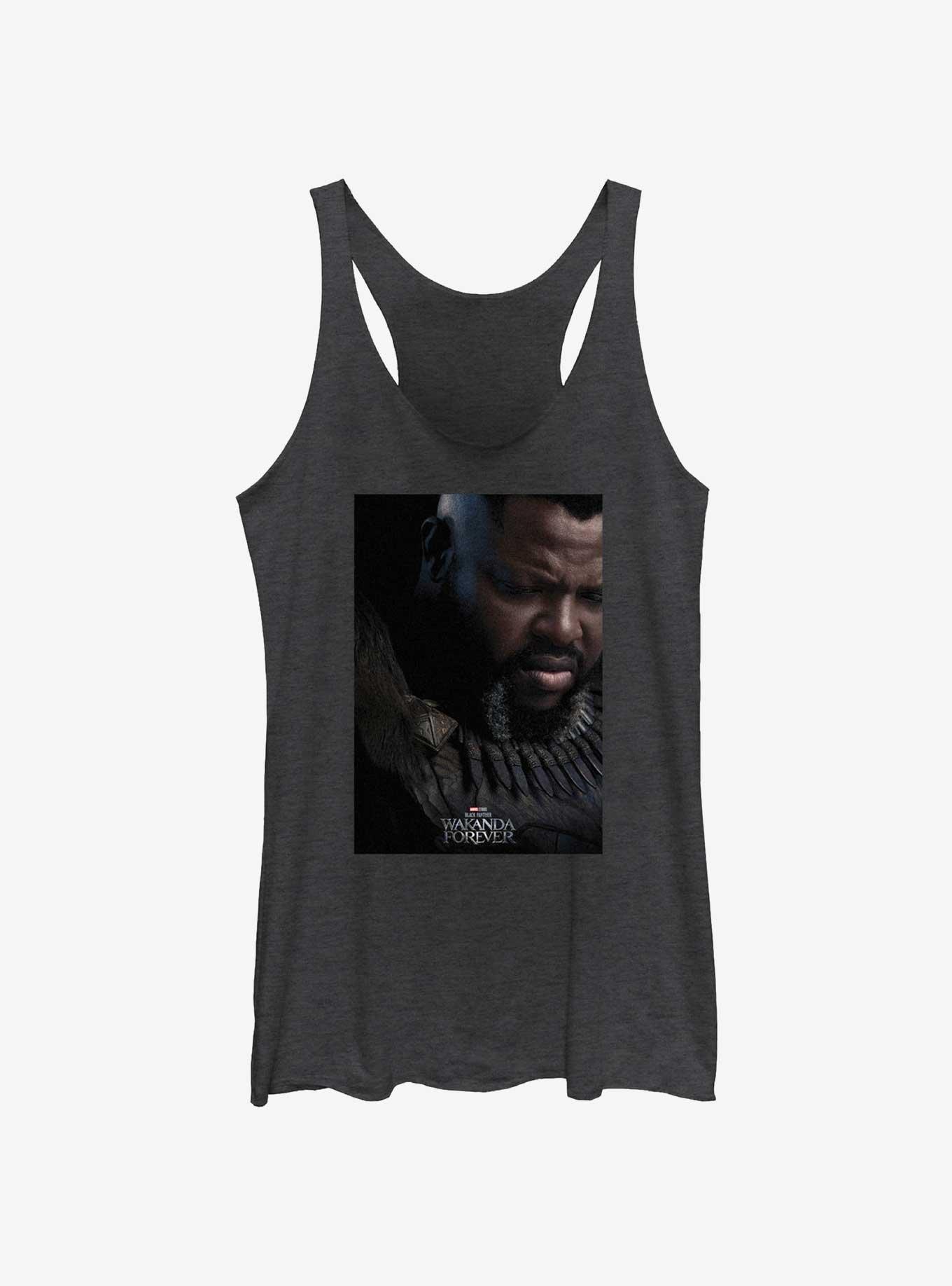 Marvel Black Panther: Wakanda Forever M'Baku Movie Poster Womens Tank Top, BLK HTR, hi-res