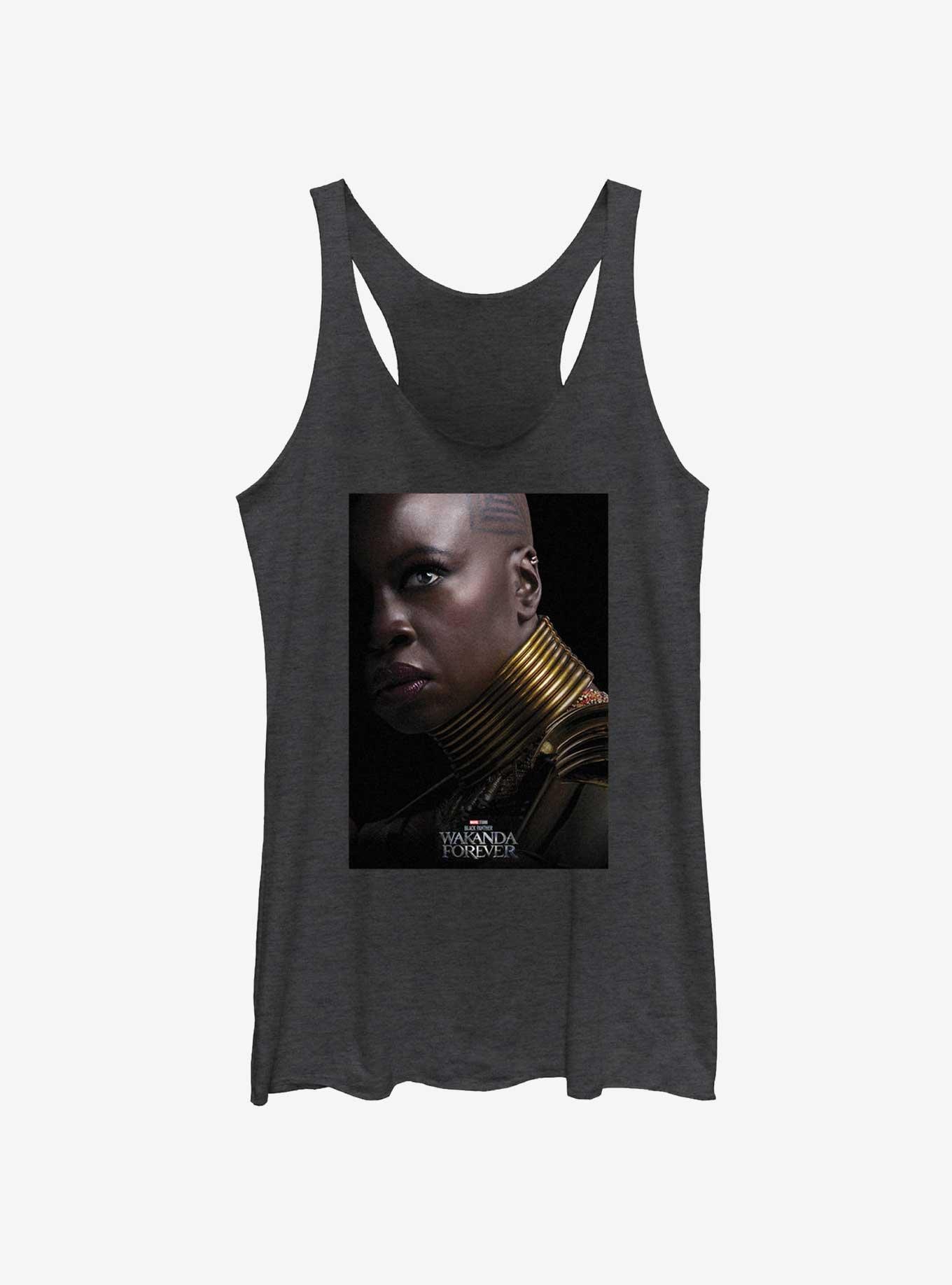 Marvel Black Panther: Wakanda Forever Okoye Movie Poster Womens Tank Top, BLK HTR, hi-res