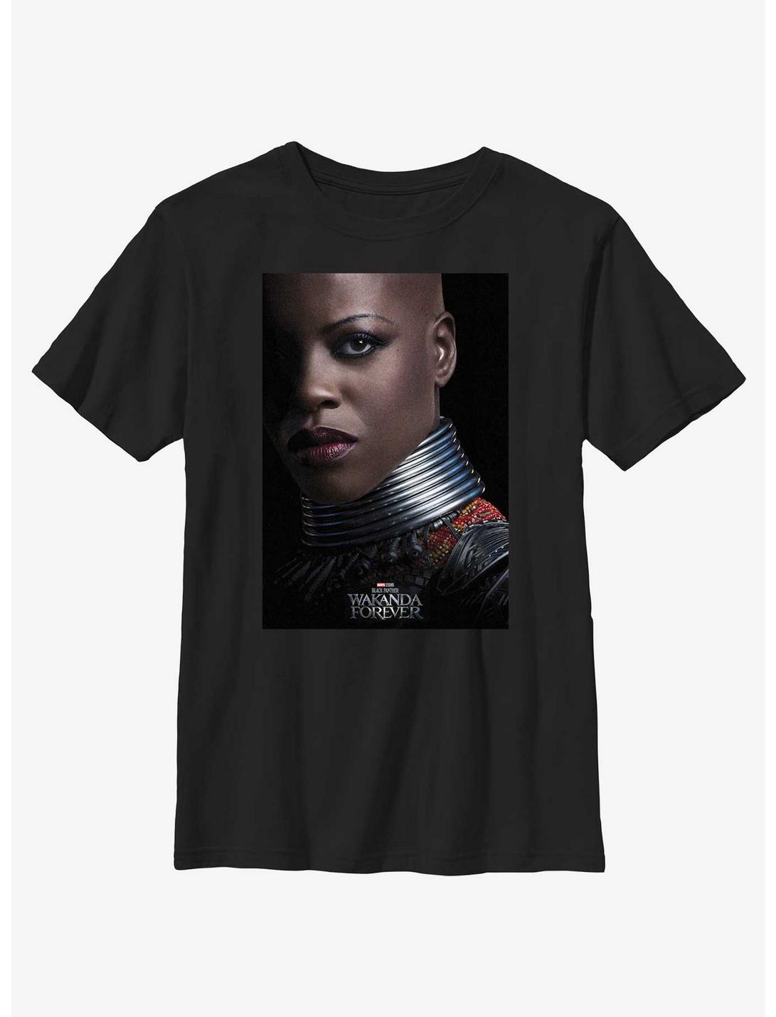 Marvel Black Panther: Wakanda Forever Ayo Movie Poster Youth T-Shirt, BLACK, hi-res