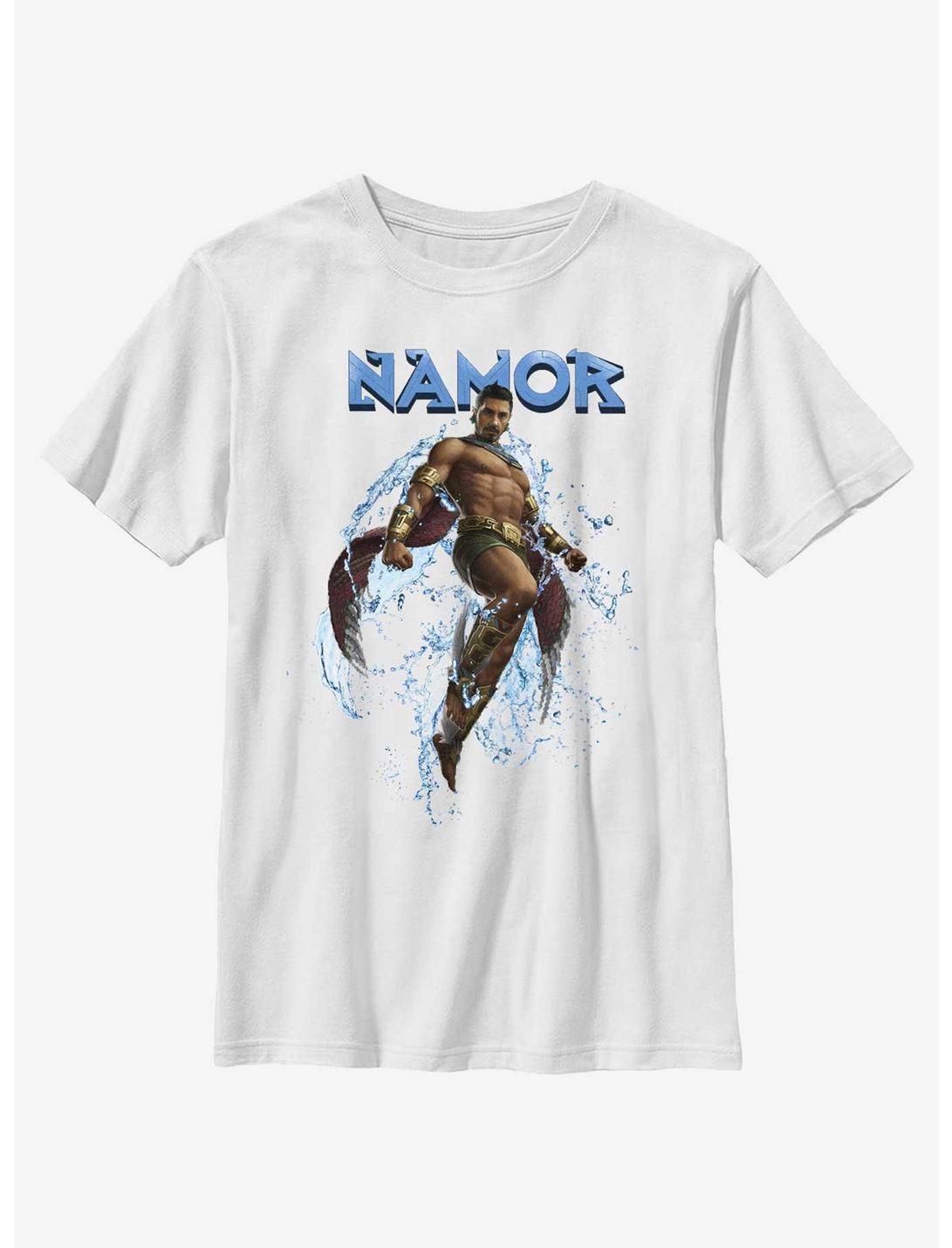 Marvel Black Panther: Wakanda Forever Namor Portrait Youth T-Shirt, WHITE, hi-res