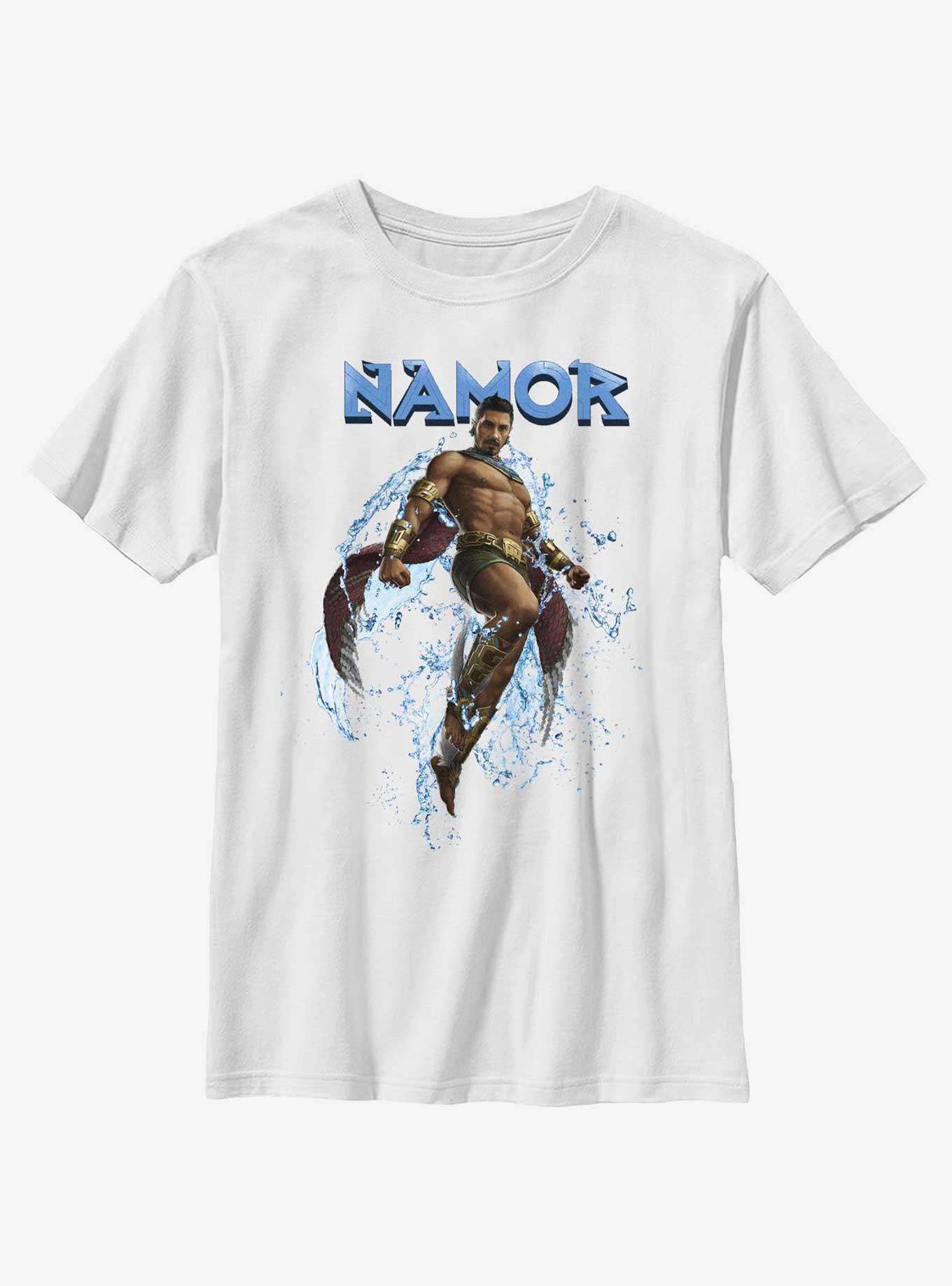 Marvel Black Panther: Wakanda Forever Namor Portrait Youth T-Shirt, WHITE, hi-res