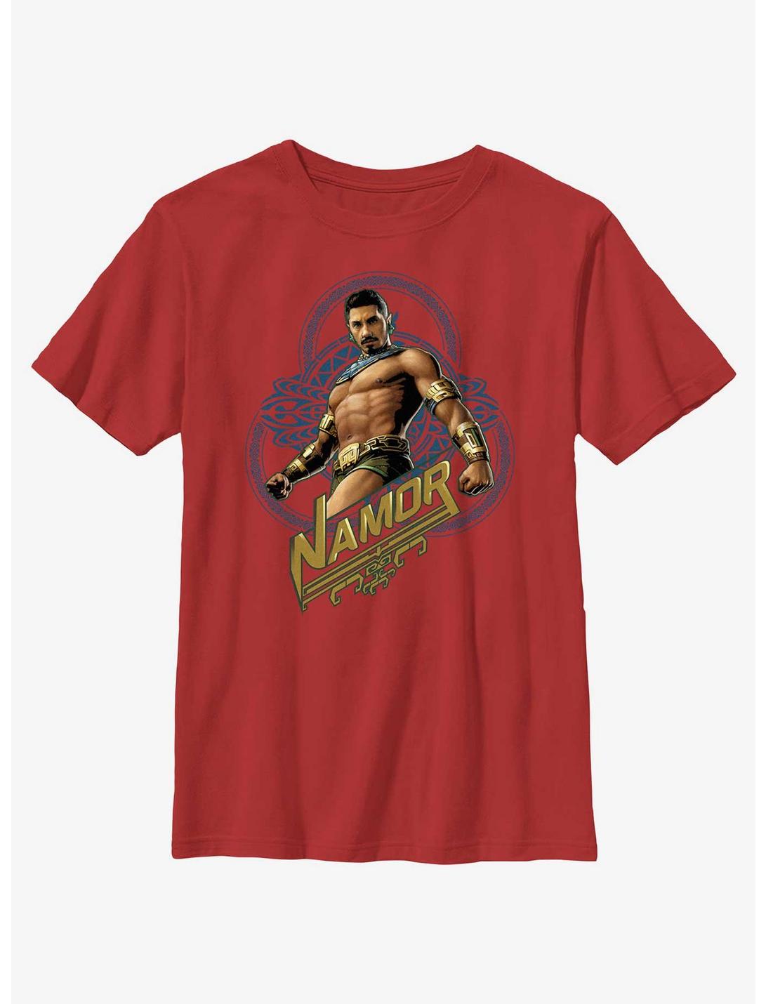 Marvel Black Panther: Wakanda Forever Namor Power Youth T-Shirt, RED, hi-res