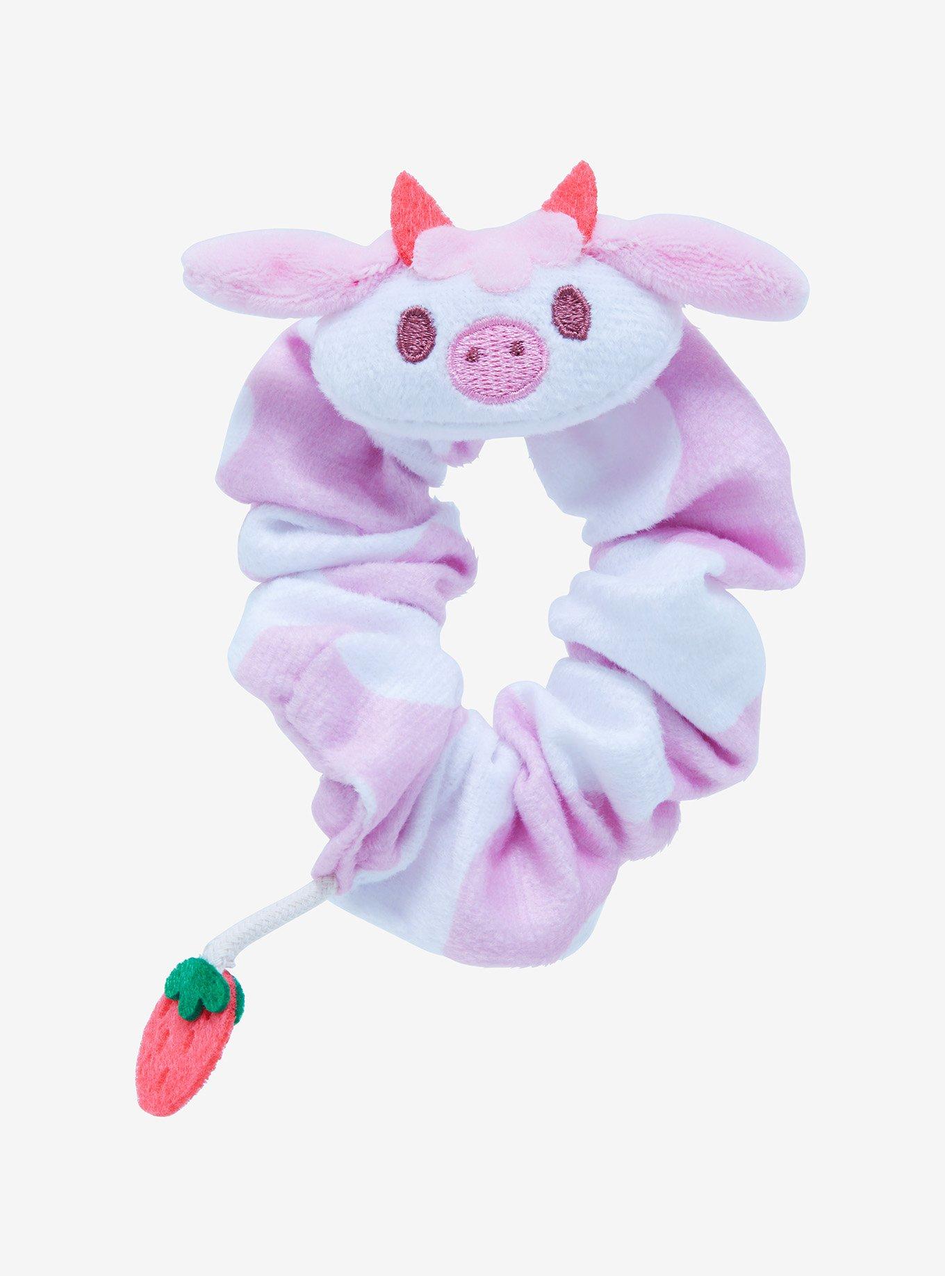 Strawberry Cow Figural Scrunchy, , hi-res