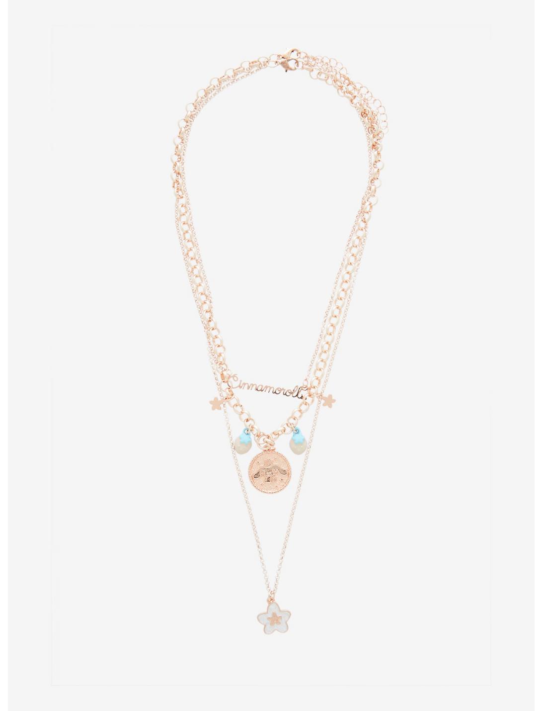 Sanrio Cinnamoroll Rose Gold Necklace Set - BoxLunch Exclusive, , hi-res
