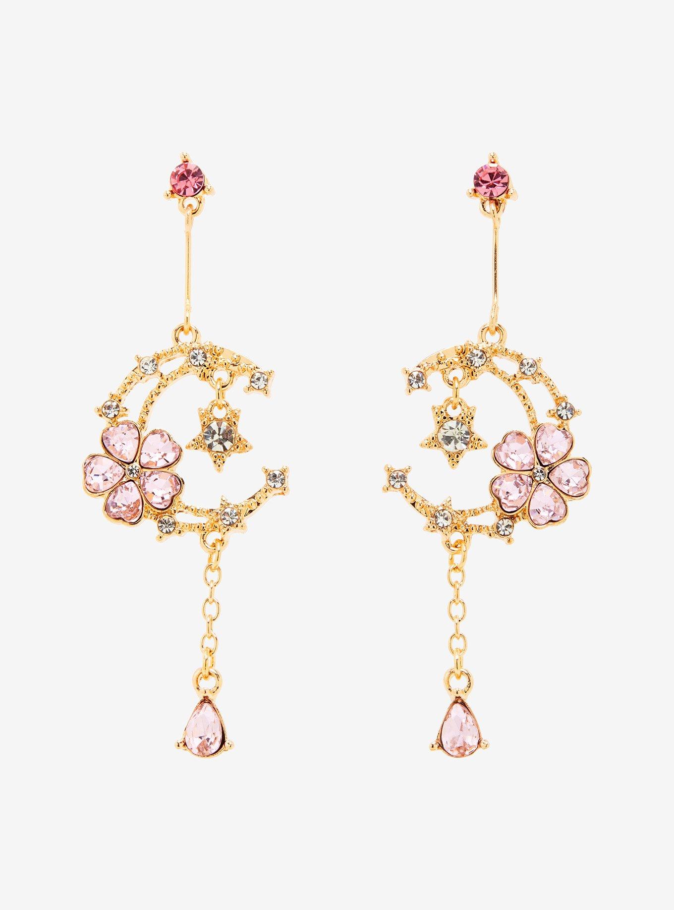 Celestial Sakura Blossoms Earrings - BoxLunch Exclusive, , hi-res