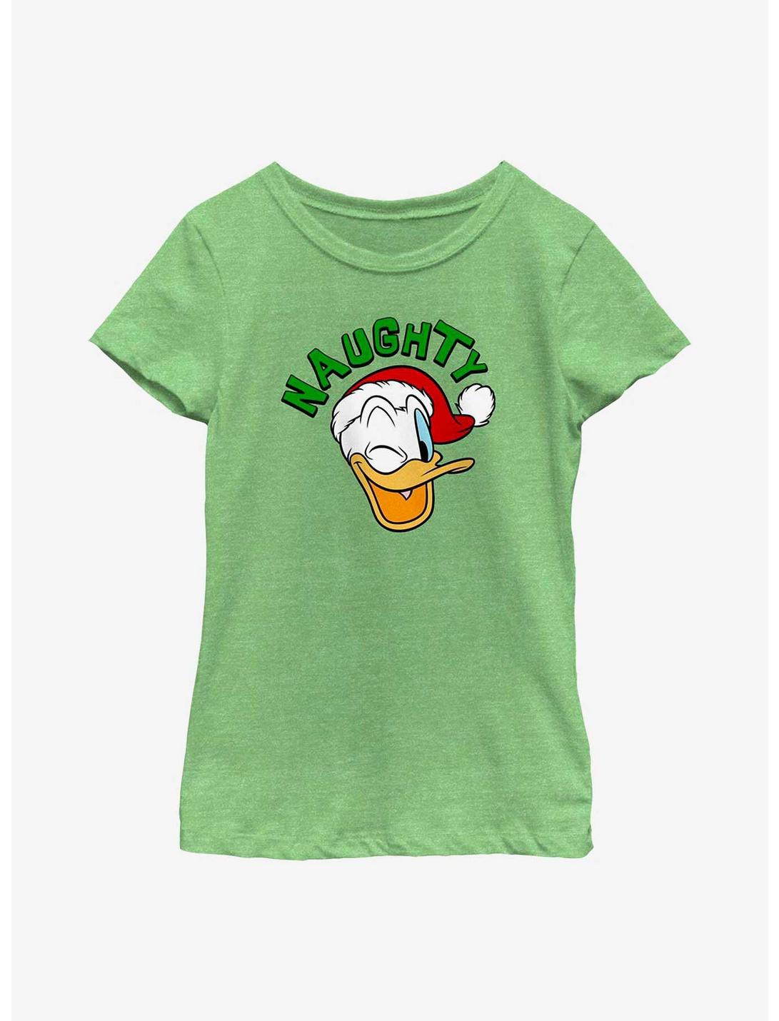 Disney Donald Duck Naughty Holiday Youth Girls T-Shirt, GRN APPLE, hi-res
