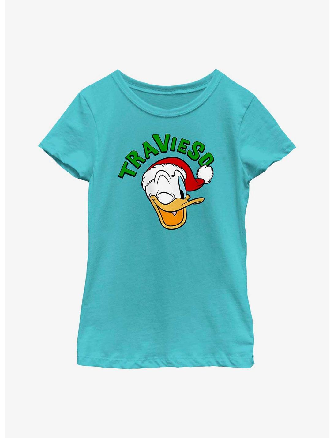 Disney Donald Duck Travieso Holiday in Spanish Youth Girls T-Shirt, TAHI BLUE, hi-res