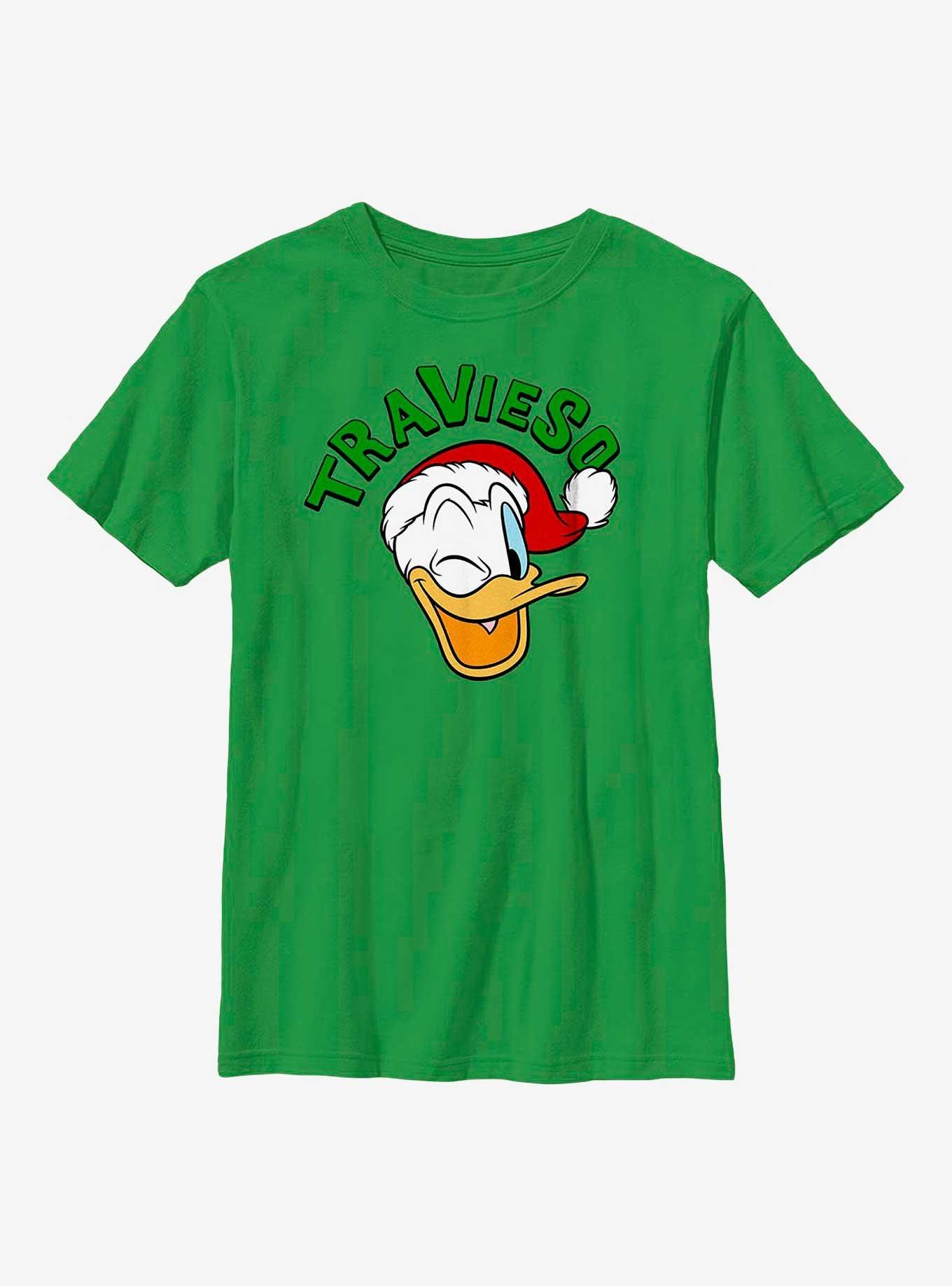 Disney Donald Duck Travieso Holiday in Spanish Youth T-Shirt, , hi-res