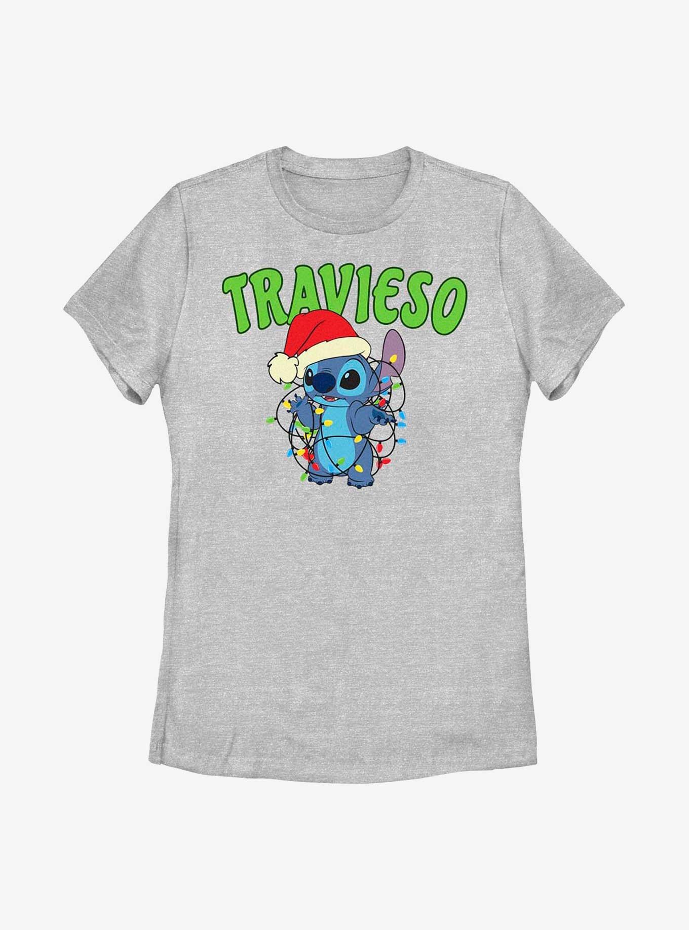 Disney Lilo & Stitch Travieso Naughty in Spanish Womens T-Shirt, ATH HTR, hi-res