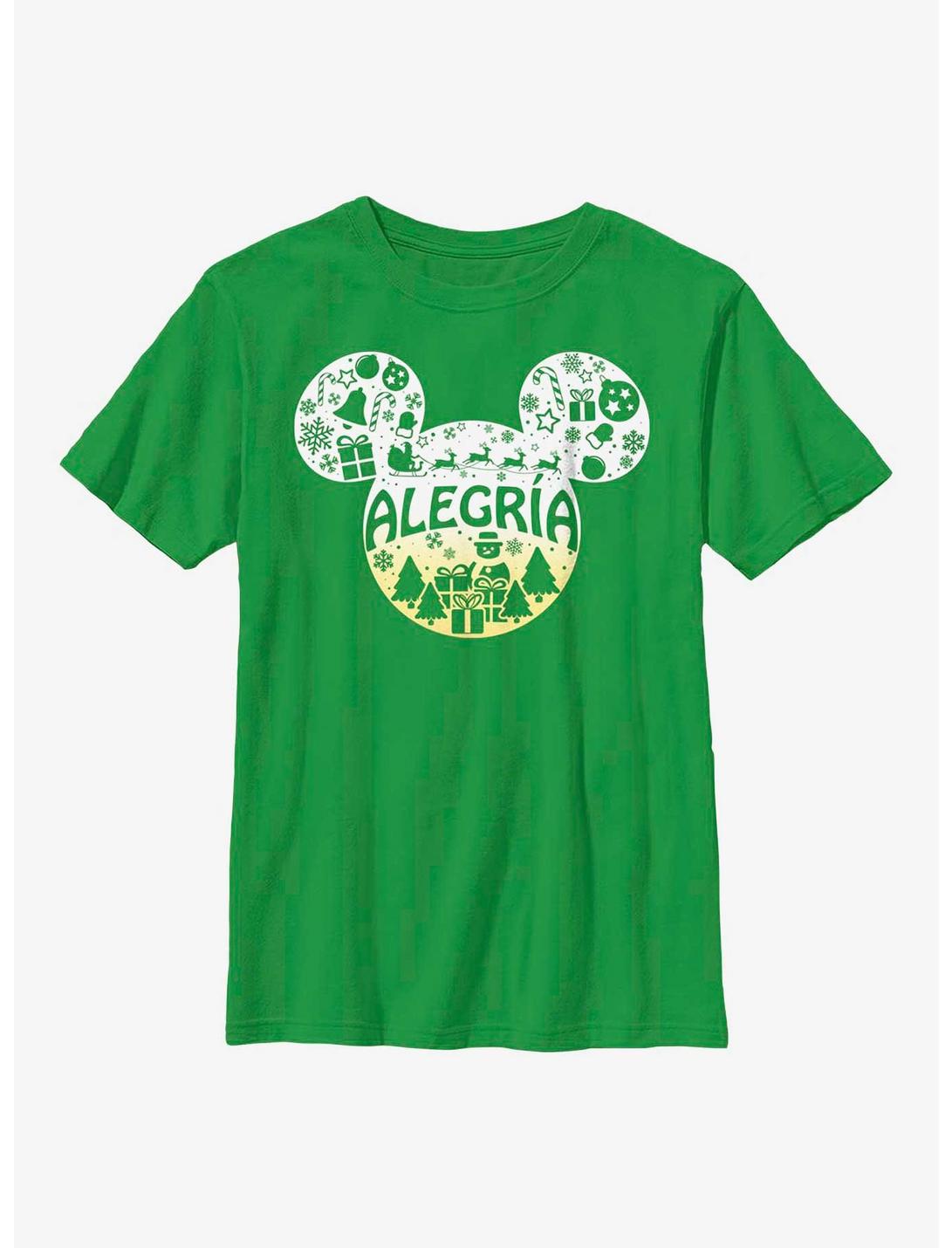 Disney Mickey Mouse Alegria Joy in Spanish Ears Youth T-Shirt, KELLY, hi-res