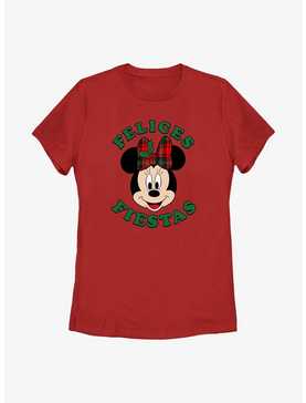 Disney Minnie Mouse Felices Fiestas Happy Holidays in Spanish Womens T-Shirt, , hi-res