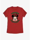 Disney Minnie Mouse Frohe Festtage Happy Holidays in German Womens T-Shirt, RED, hi-res