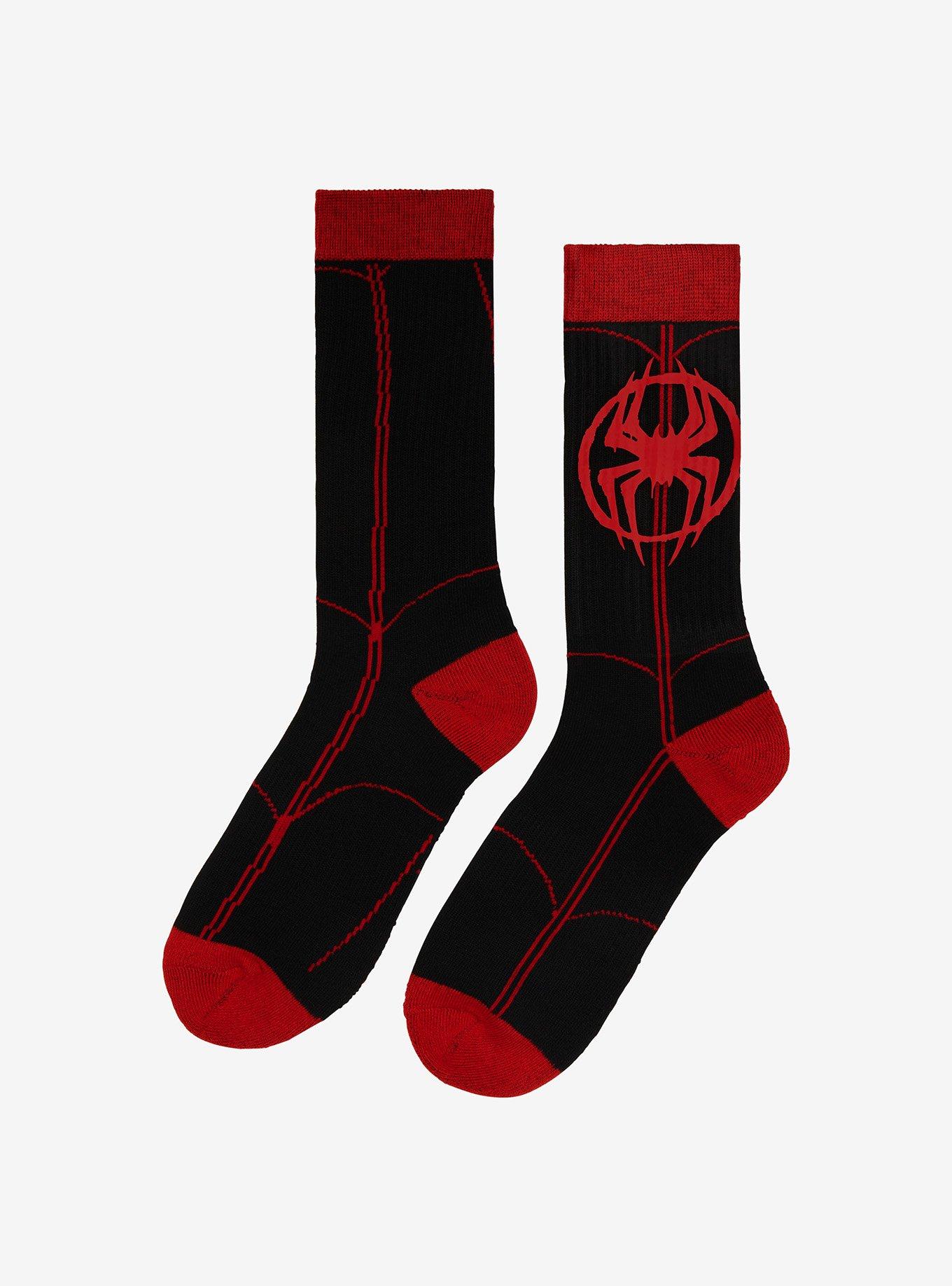 Marvel Spider-Man: Across The Spider-Verse Miles Morales Crew Socks, , hi-res