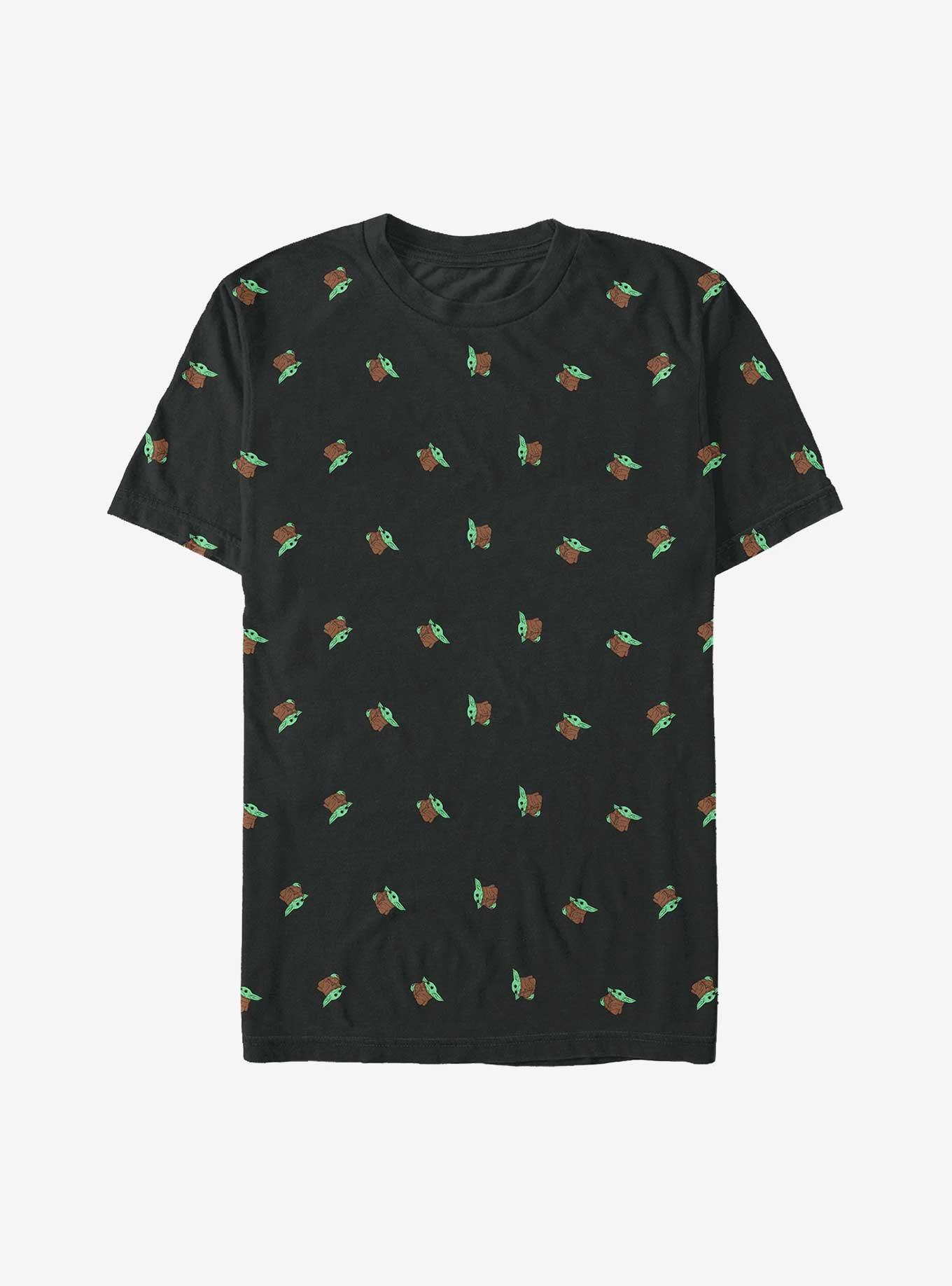 Star Wars The Mandalorian All Over Grogu T-Shirt, BLACK, hi-res