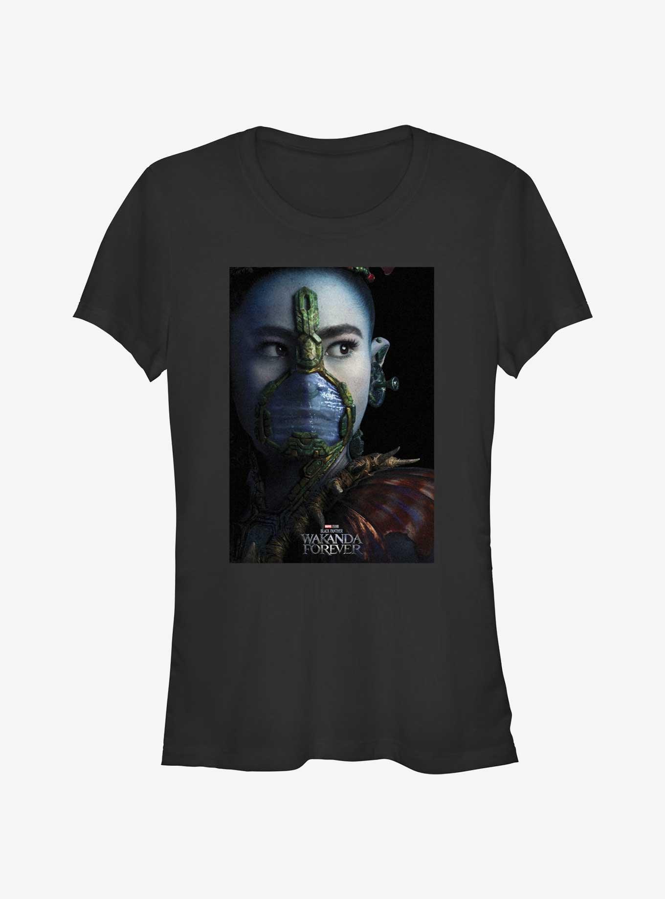 Marvel Black Panther: Wakanda Forever Namora Movie Poster Girls T-Shirt, BLACK, hi-res