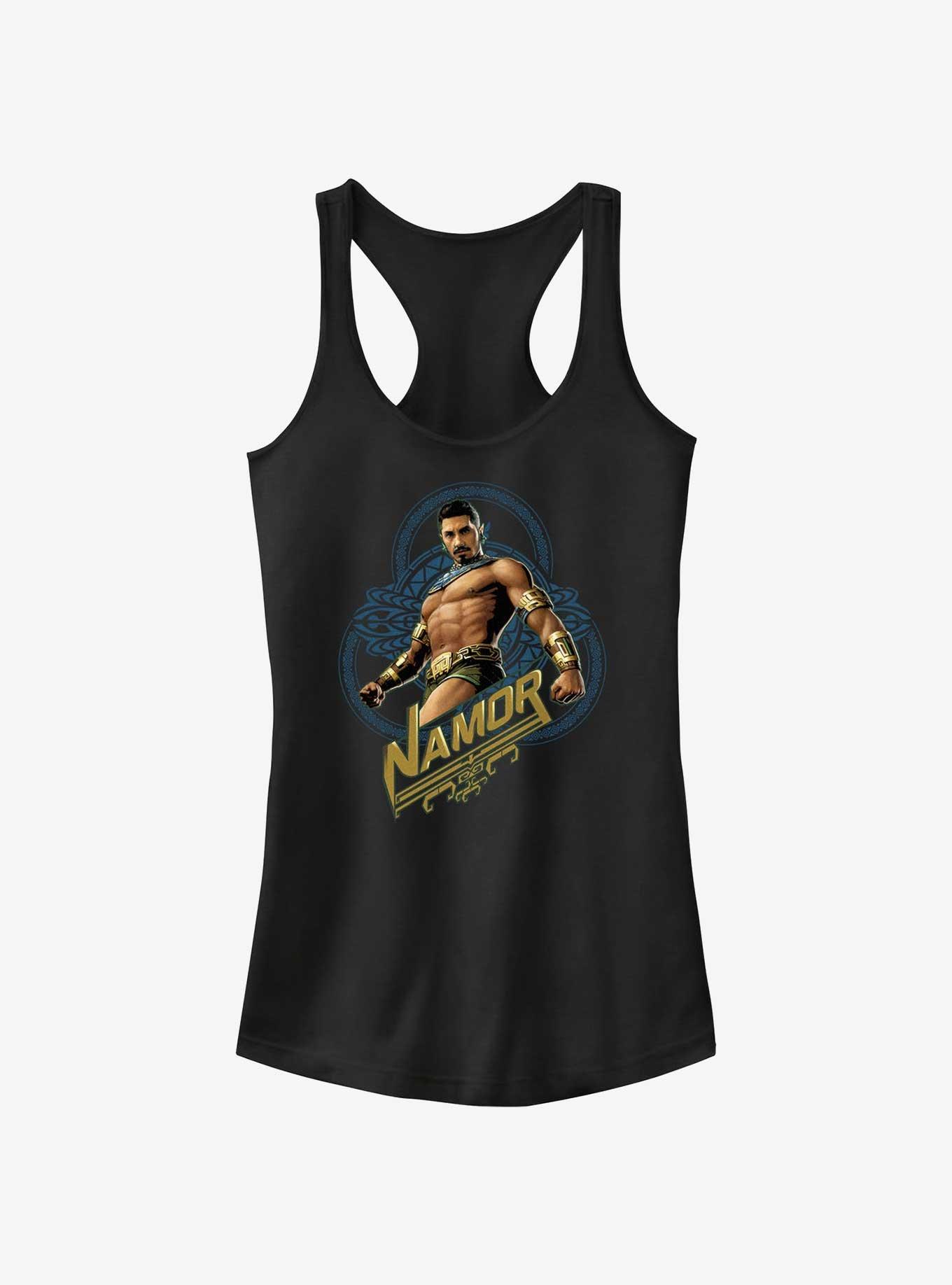 Marvel Black Panther: Wakanda Forever Namor Sea King Girls Tank, BLACK, hi-res