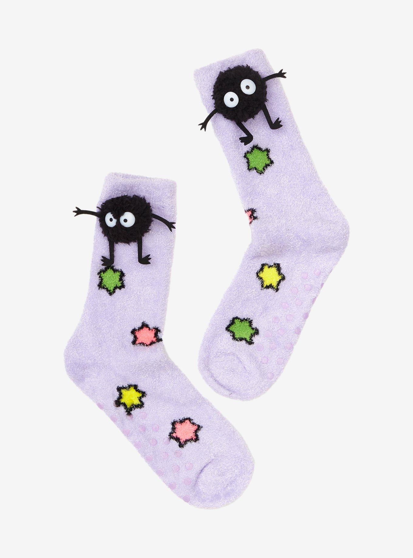 Studio Ghibli Spirited Away Soot Sprites Plush Cozy Socks