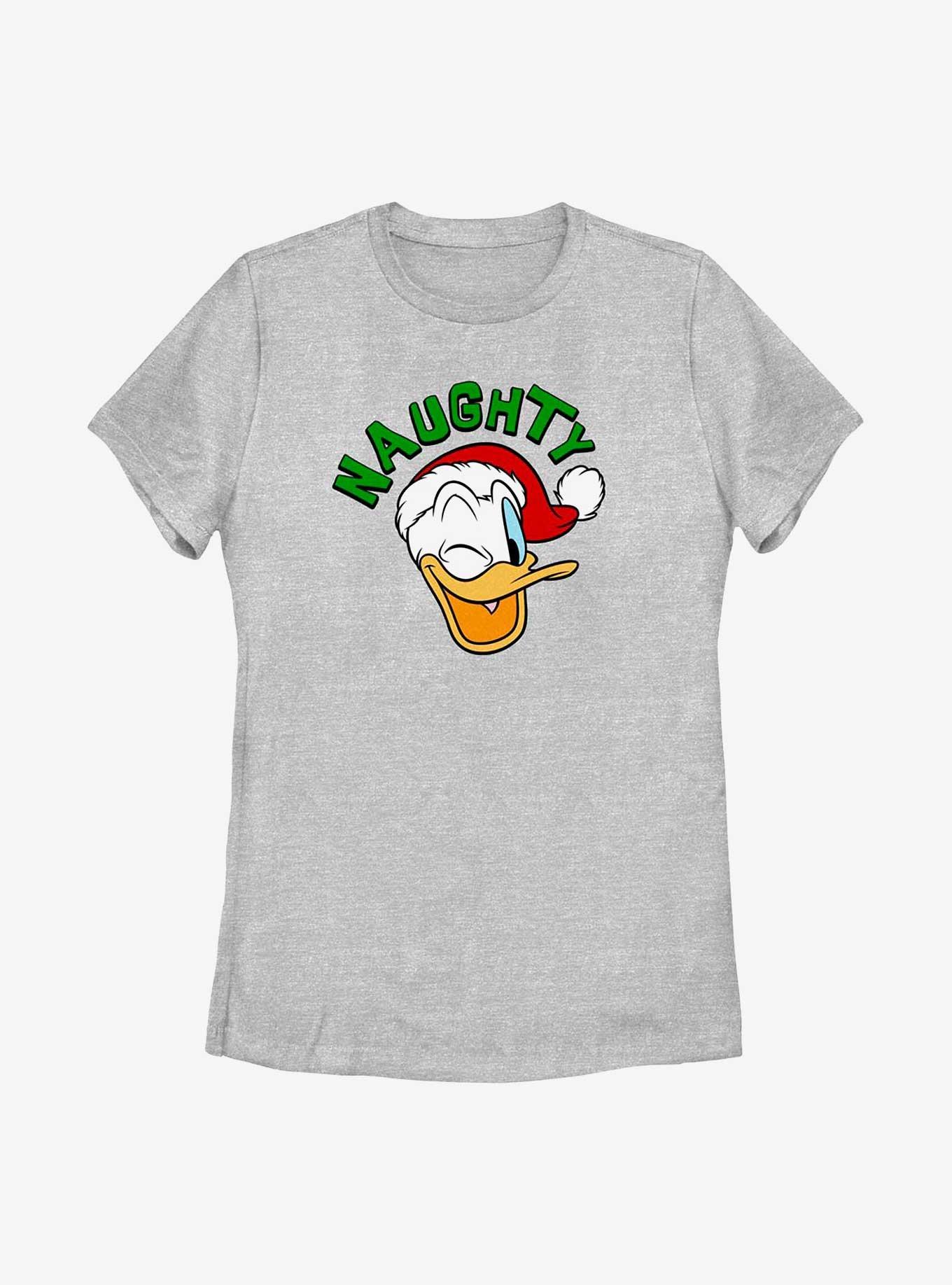 Disney Donald Duck Naughty Holiday Womens T-Shirt, ATH HTR, hi-res