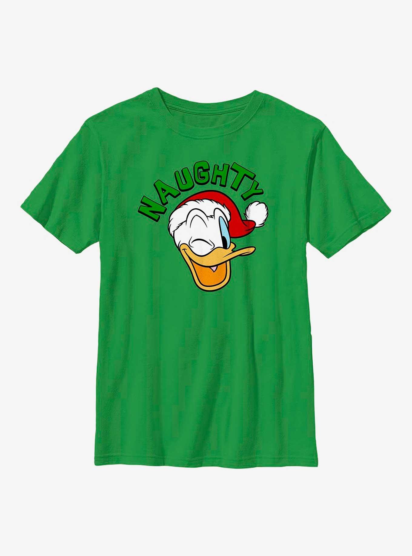 Disney Donald Duck Naughty Holiday Youth T-Shirt, KELLY, hi-res