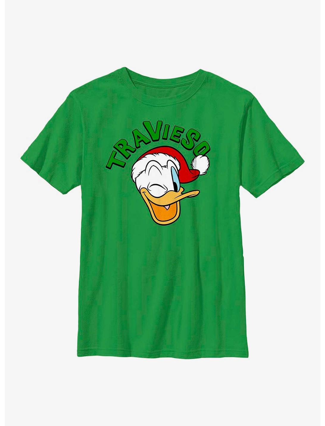 Disney Donald Duck Travieso Holiday in Spanish Youth T-Shirt, KELLY, hi-res