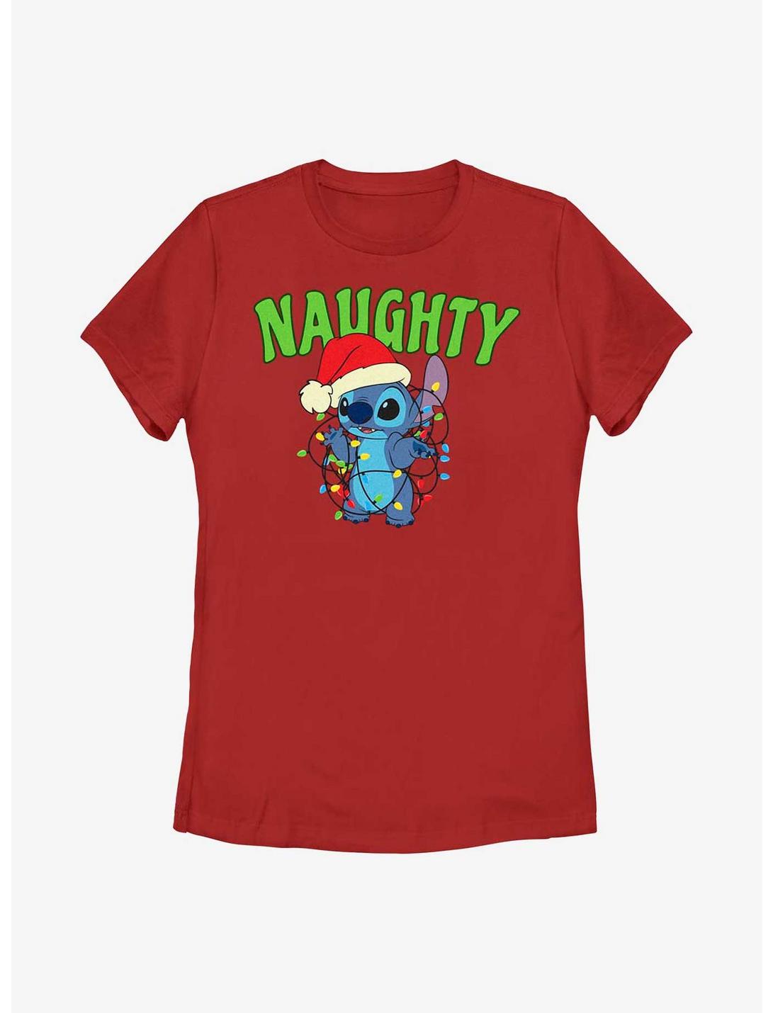 Disney Lilo & Stitch Naughty Stitch Womens T-Shirt, RED, hi-res