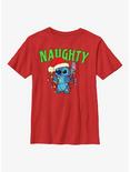 Disney Lilo & Stitch Naughty Stitch Youth T-Shirt, RED, hi-res