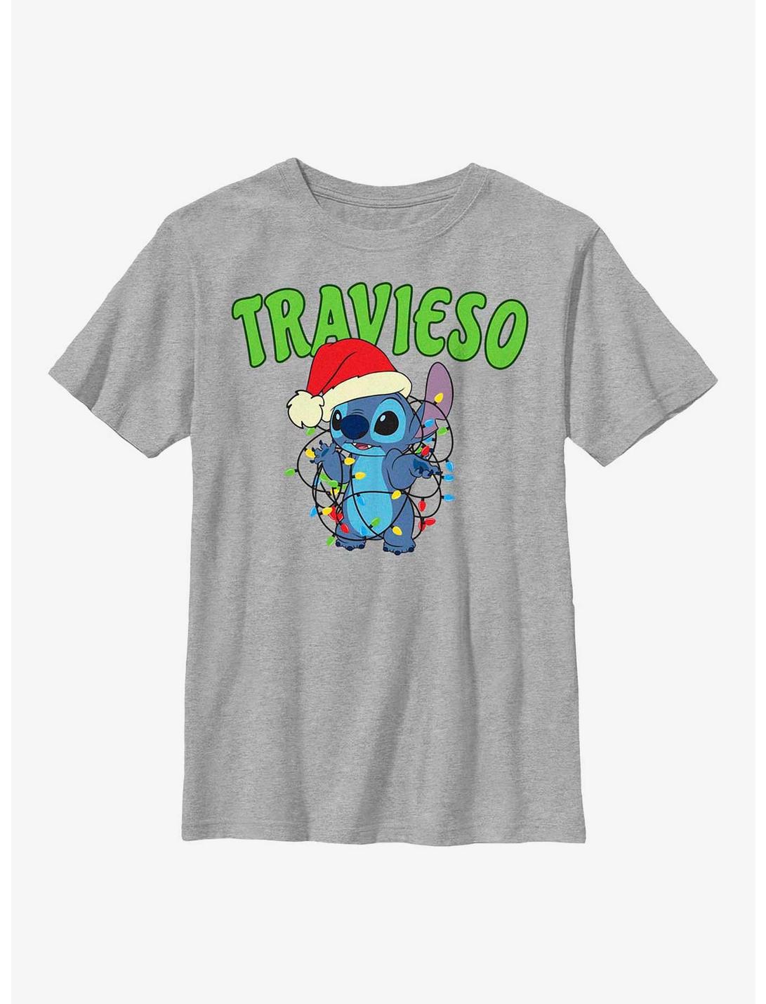 Disney Lilo & Stitch Travieso Naughty in Spanish Youth T-Shirt, ATH HTR, hi-res