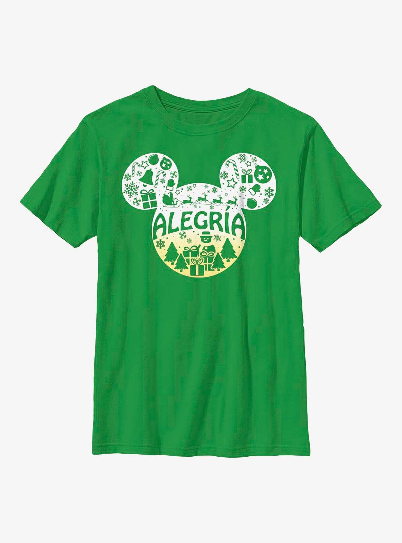 Disney Mickey Mouse Alegria Joy in Spanish Ears Youth T-Shirt, KELLY, hi-res