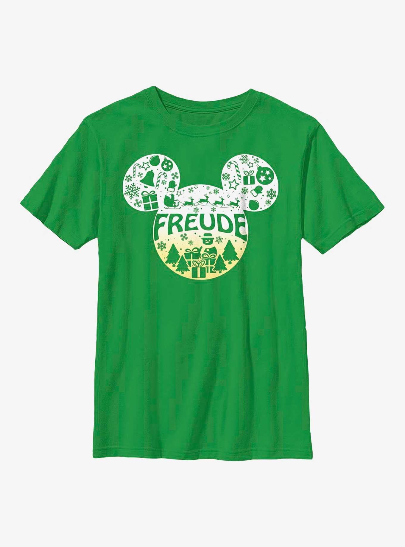 Disney Mickey Mouse Freude Joy in German Ears Youth T-Shirt, KELLY, hi-res