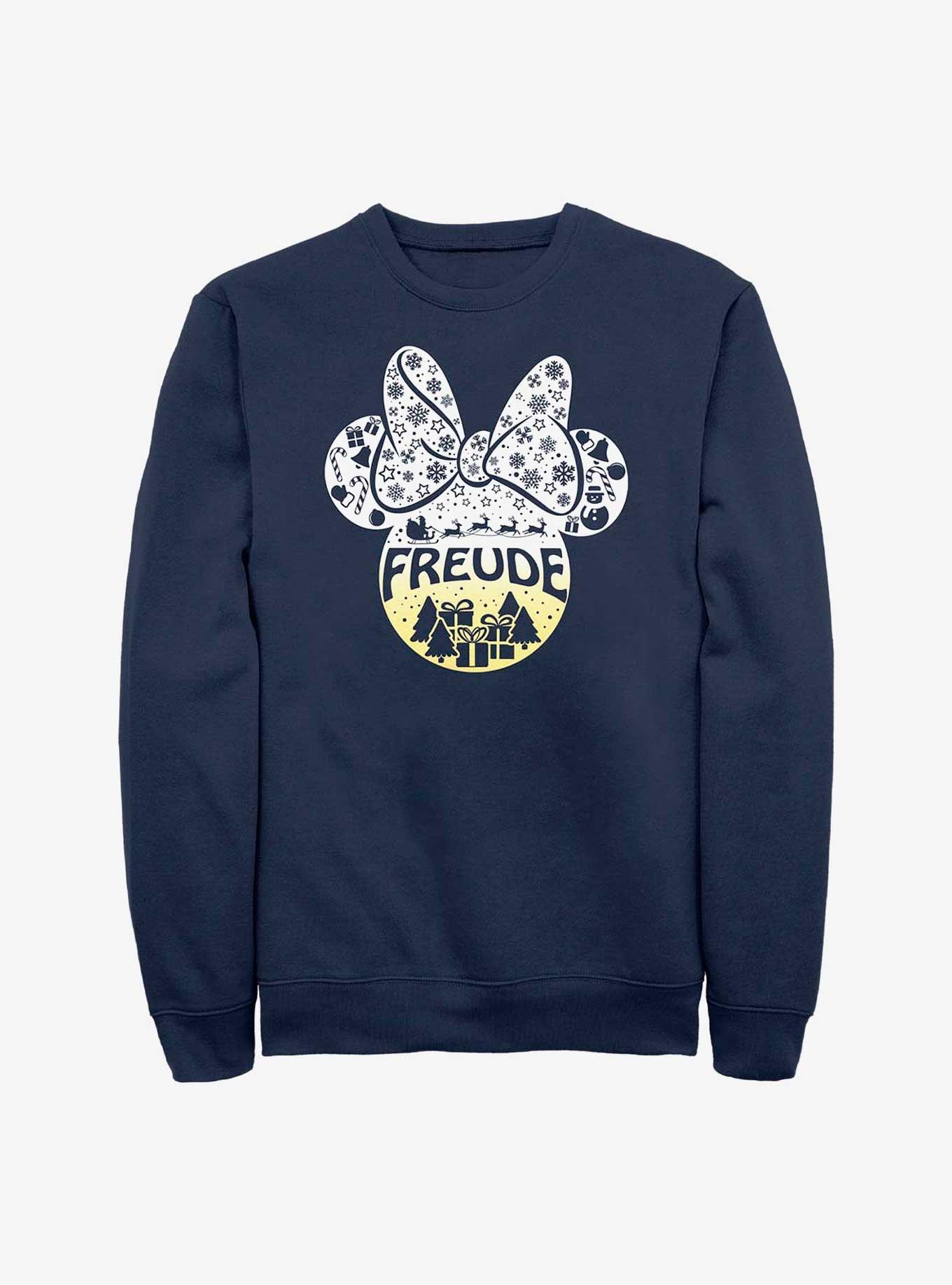 Disney Minnie Mouse Freude Joy in German Ears Sweatshirt, NAVY, hi-res