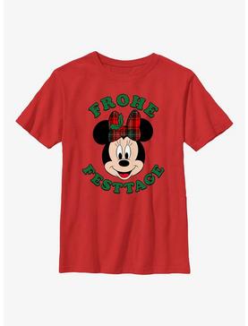 Disney Minnie Mouse Frohe Festtage Happy Holidays in German Youth T-Shirt, , hi-res