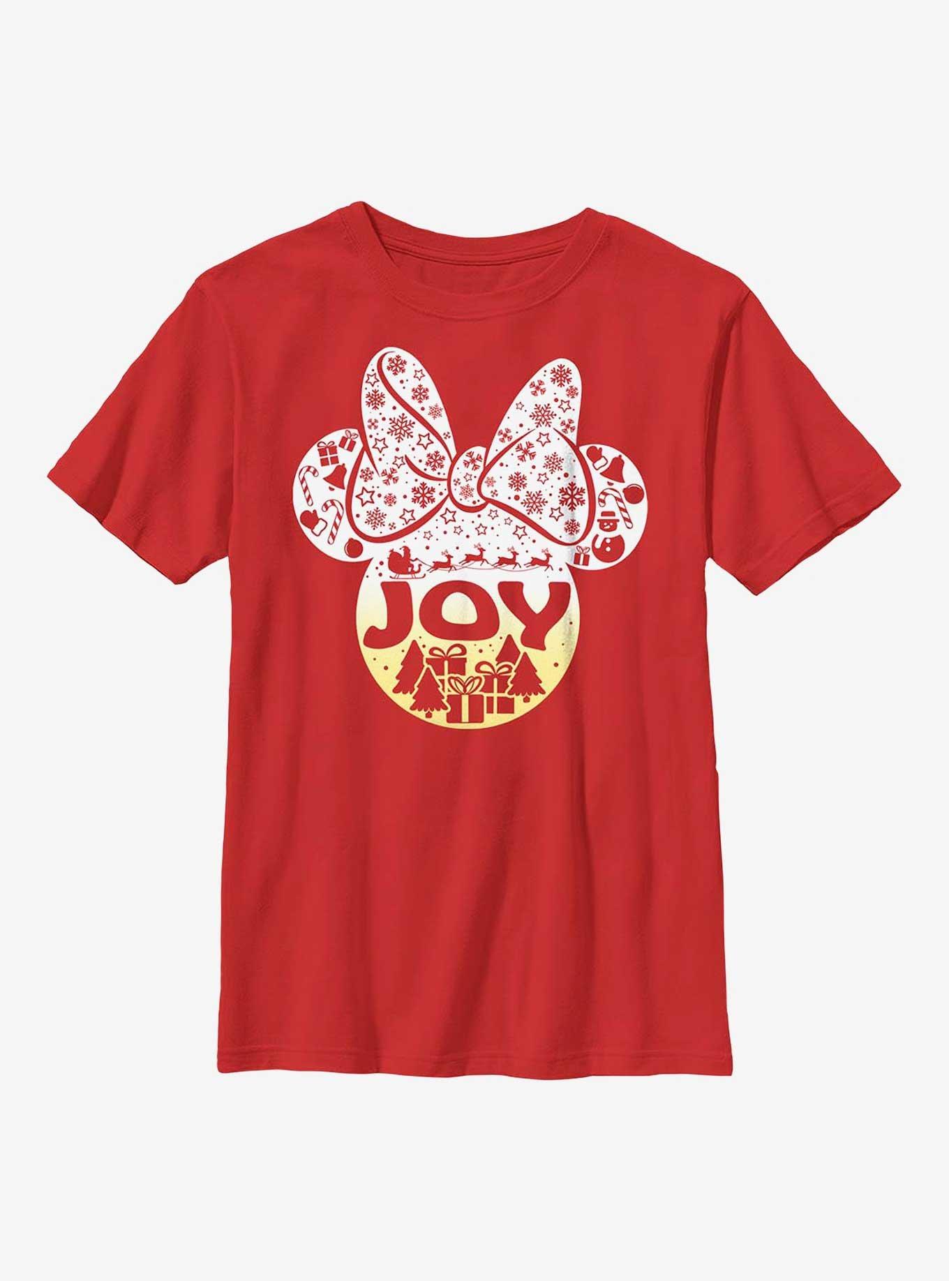 Disney Minnie Mouse Joy Ears Youth T-Shirt, RED, hi-res