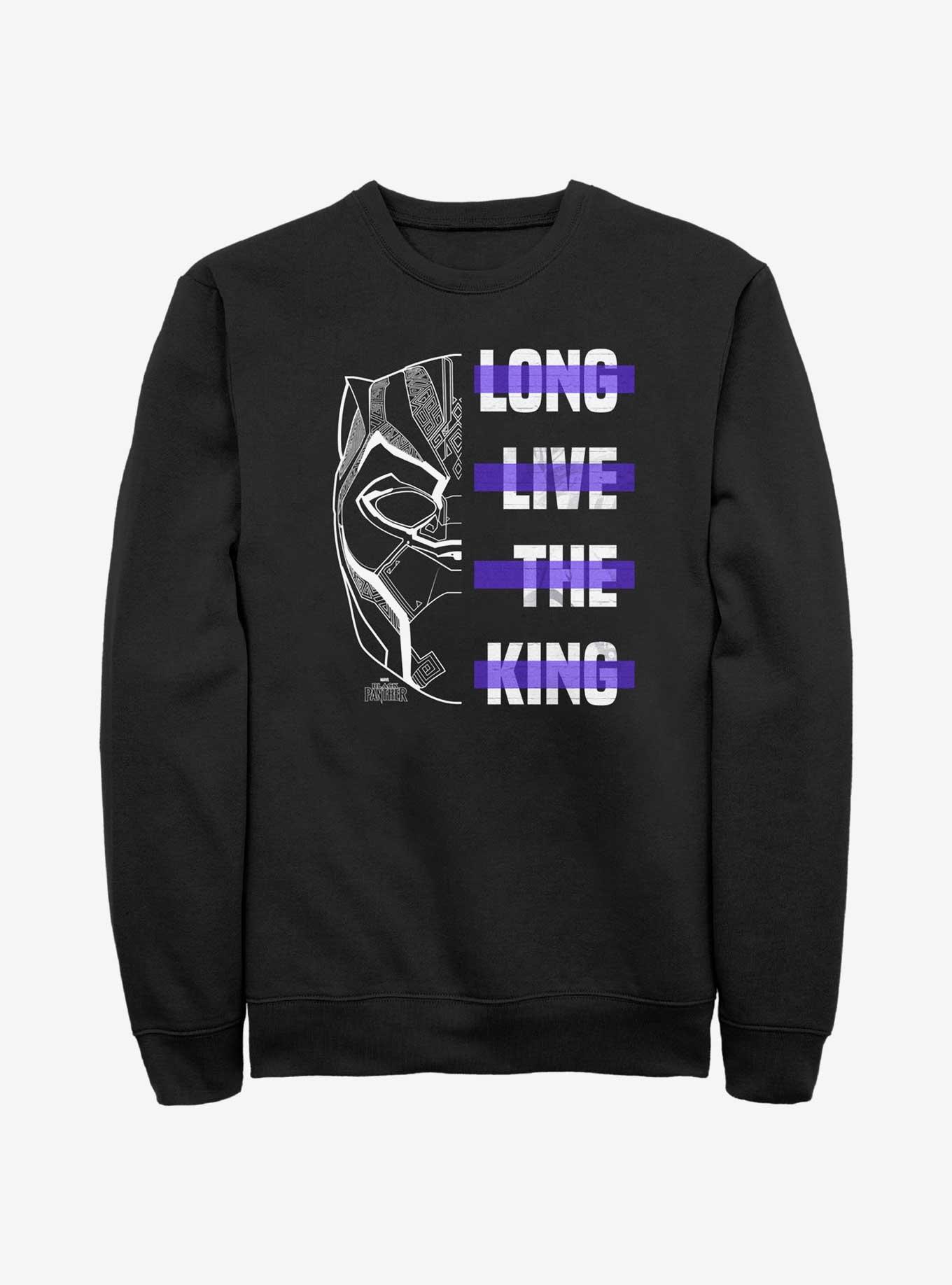 Marvel Black Panther Long Live The King Sweatshirt, BLACK, hi-res